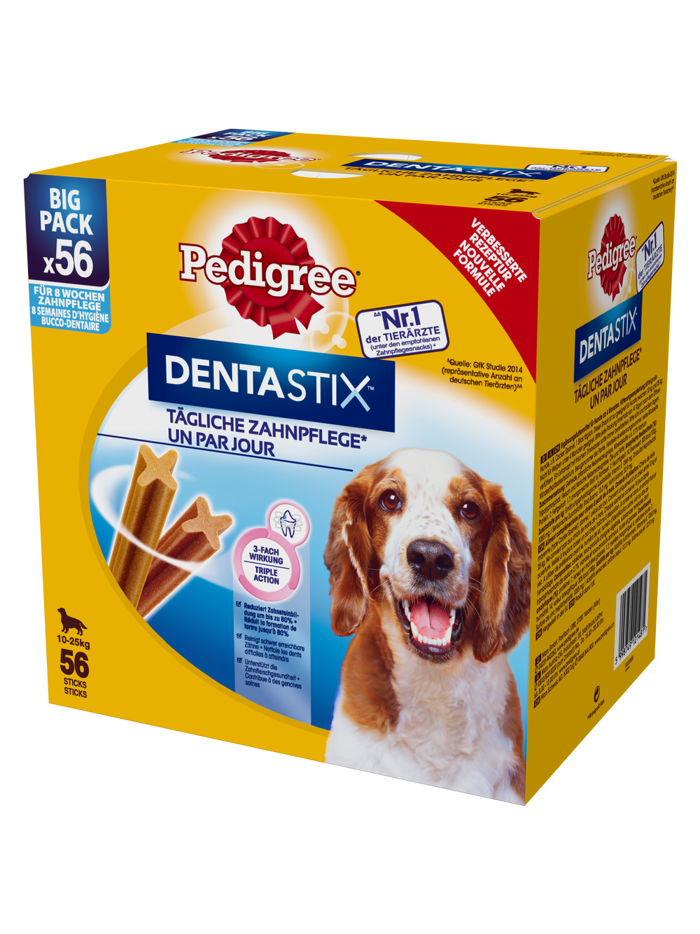 PEDIGREE DentaStix (średnie rasy) przysmak dentystyczny dla psów 56 szt. - 8x180g