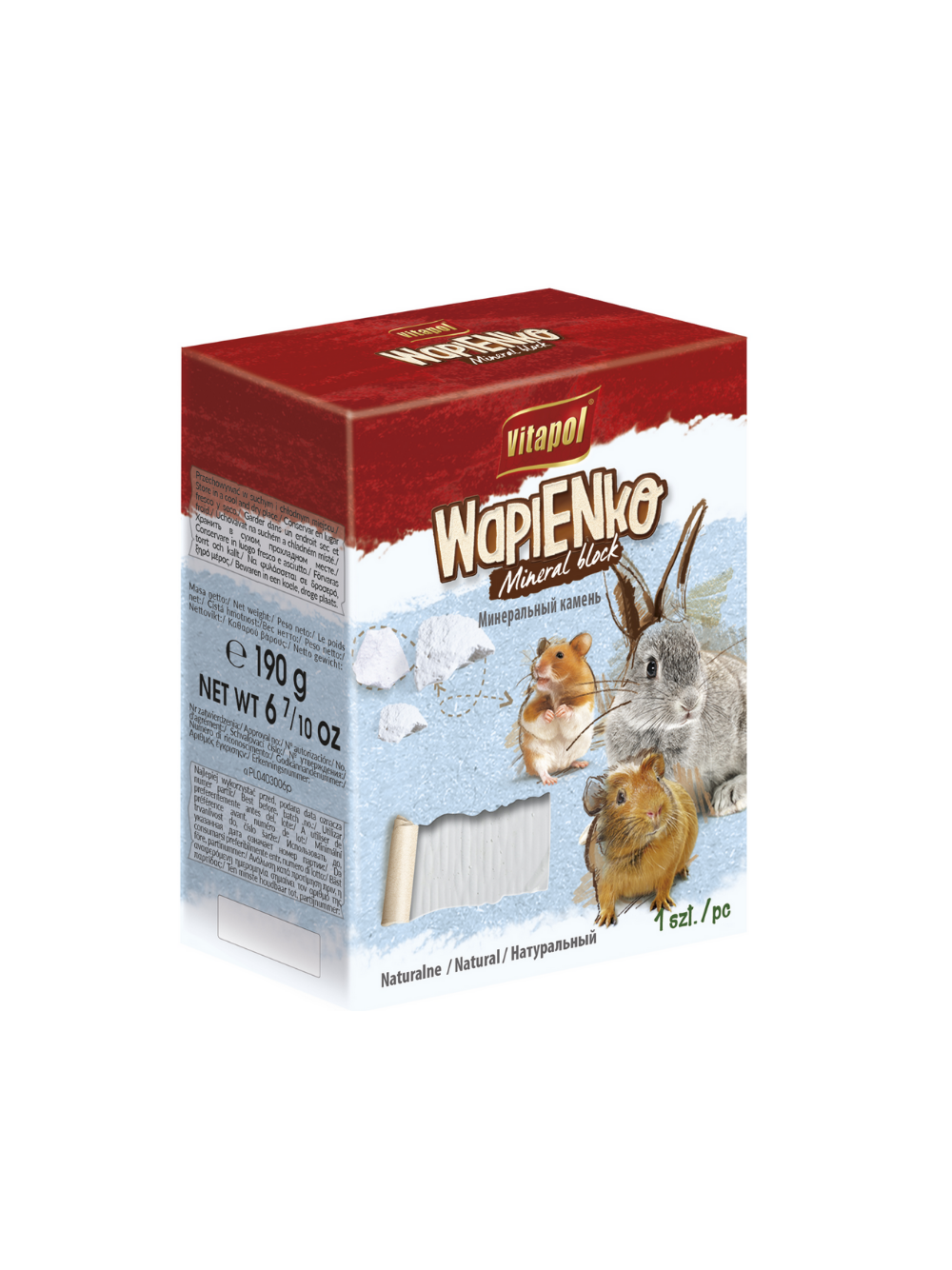 VITAPOL Wapienko dla gryzoni naturalne XL 190g