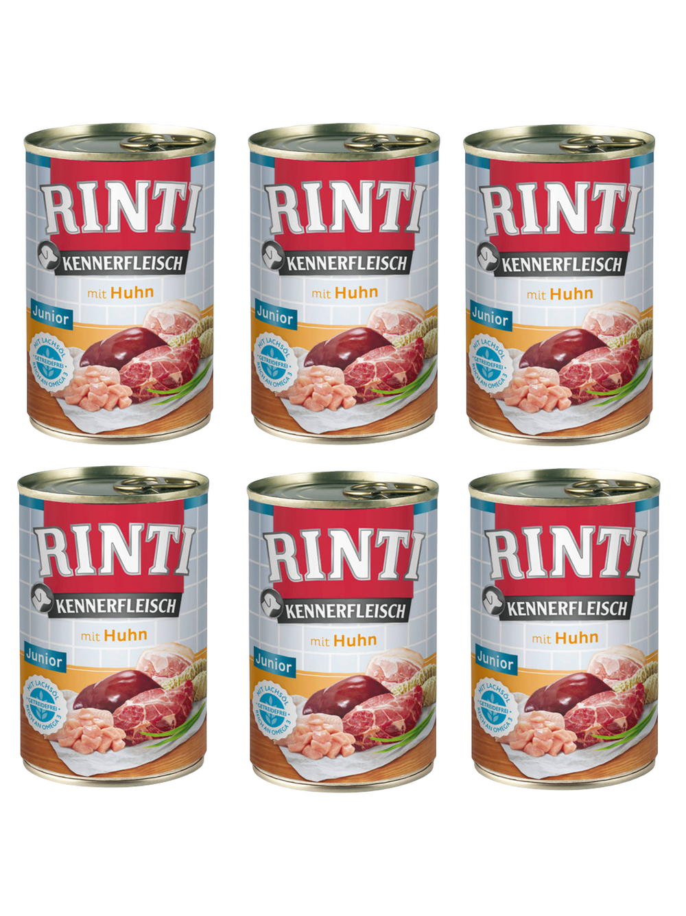 Rinti Kennerfleisch Junior Huhn karma mokra dla psa - kurczak 24x400g