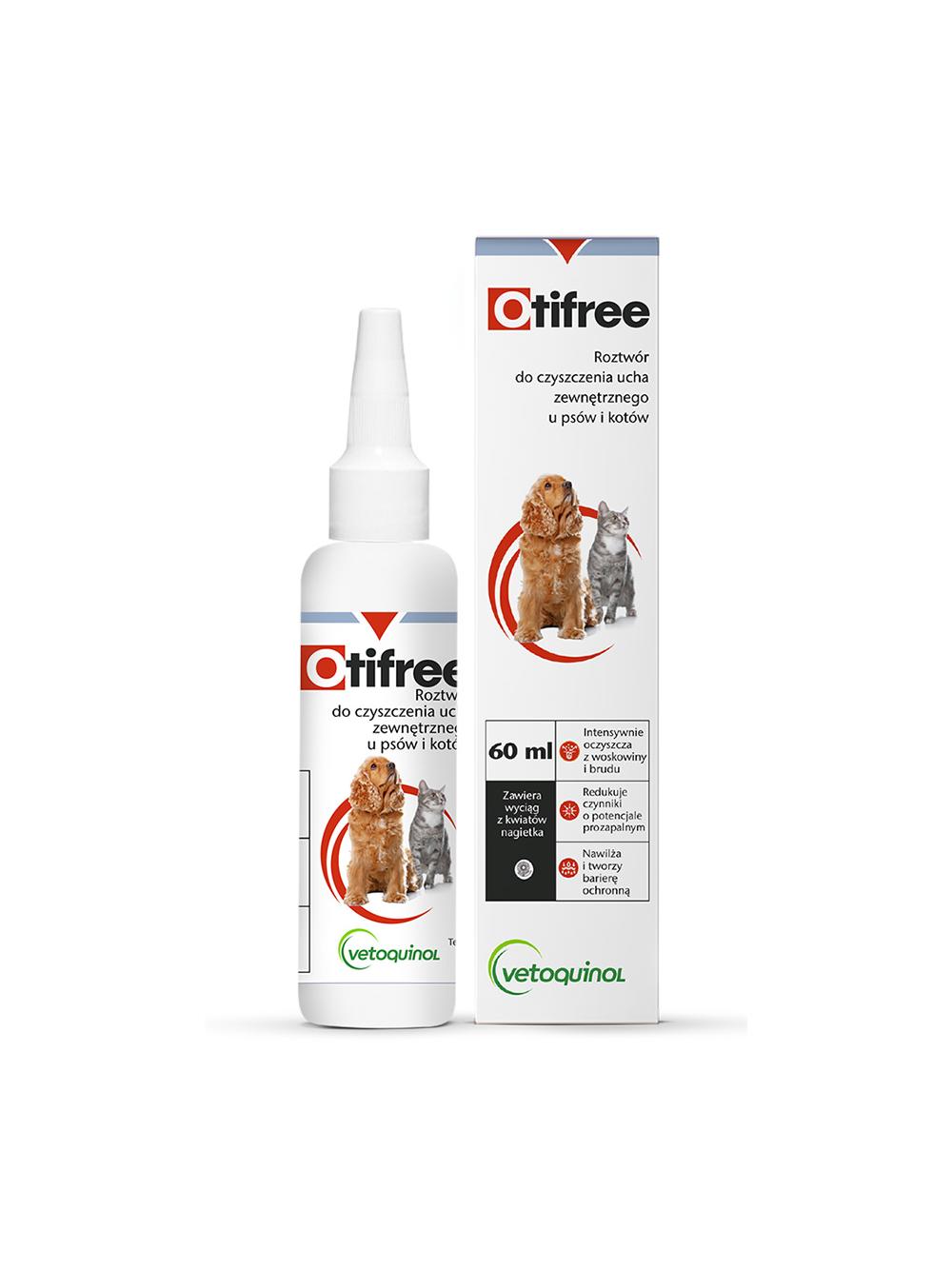 VETOQUINOL Otifree 60ml Dla Psów I Kotów Do Czyszczenia Uszu