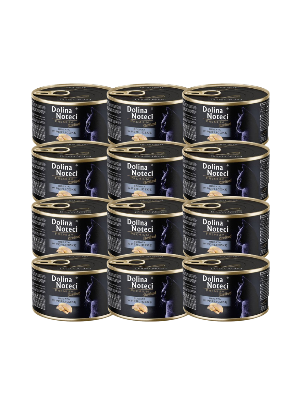 DOLINA NOTECI Premium Sterilised dla kota bogata w perliczkę 12x185g