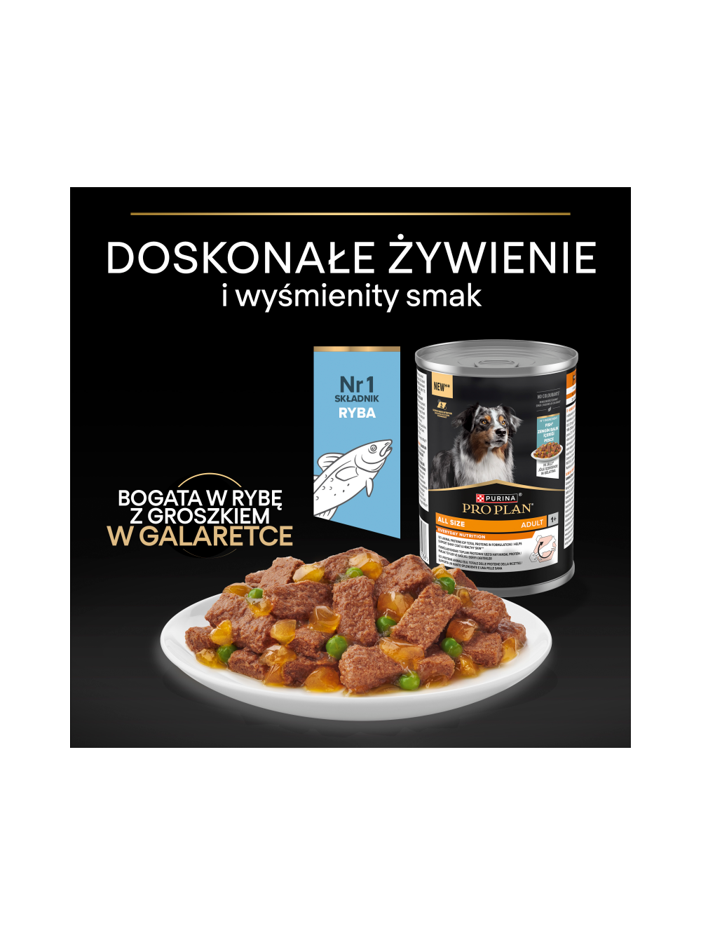 PRO PLAN Everyday Nutrition Adult Karma dla psów bogata w rybę w galaretce 400g + POKRYWKA GRATIS