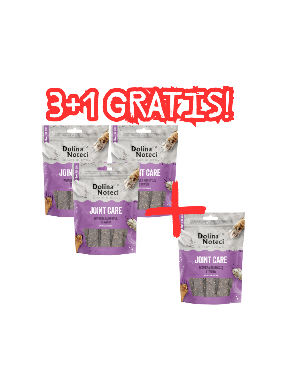 DOLINA NOTECI Smart Chews Joint Care przysmaki dla psa 100g 3+1 GRATIS!