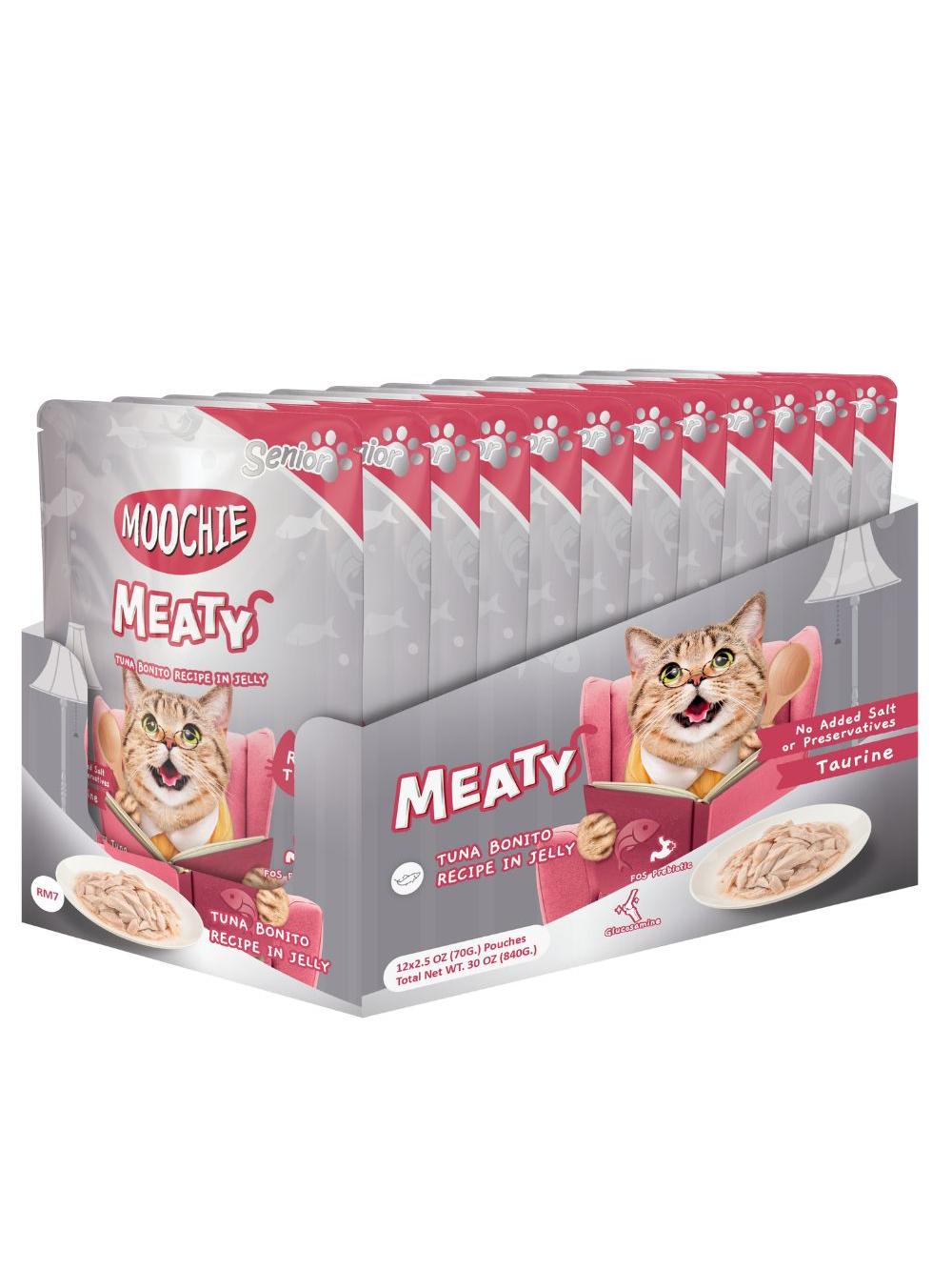 MOOCHIE Tuna Bonito In Jelly 12x70g Senior