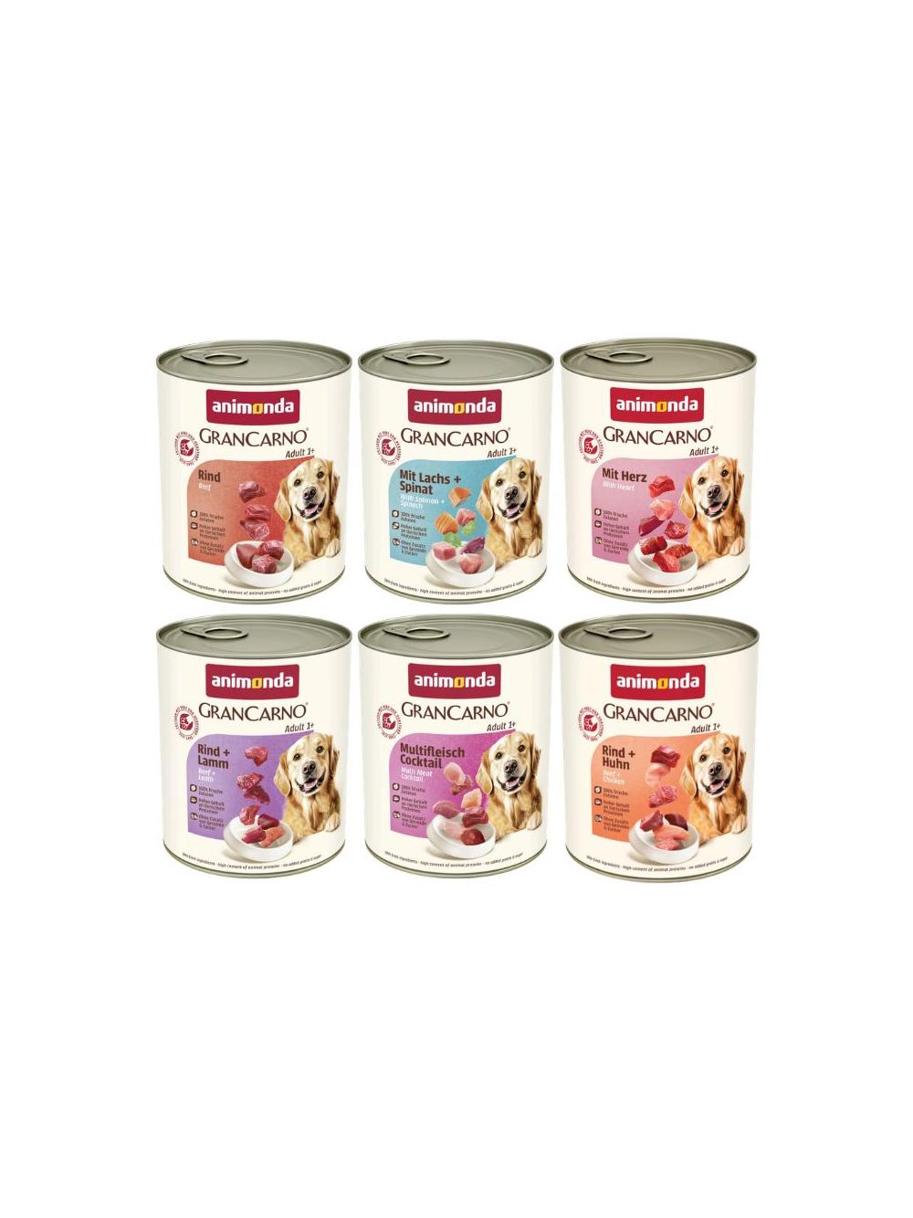 ANIMONDA Grancarno Adult Dog Mix Smaków 6x800g