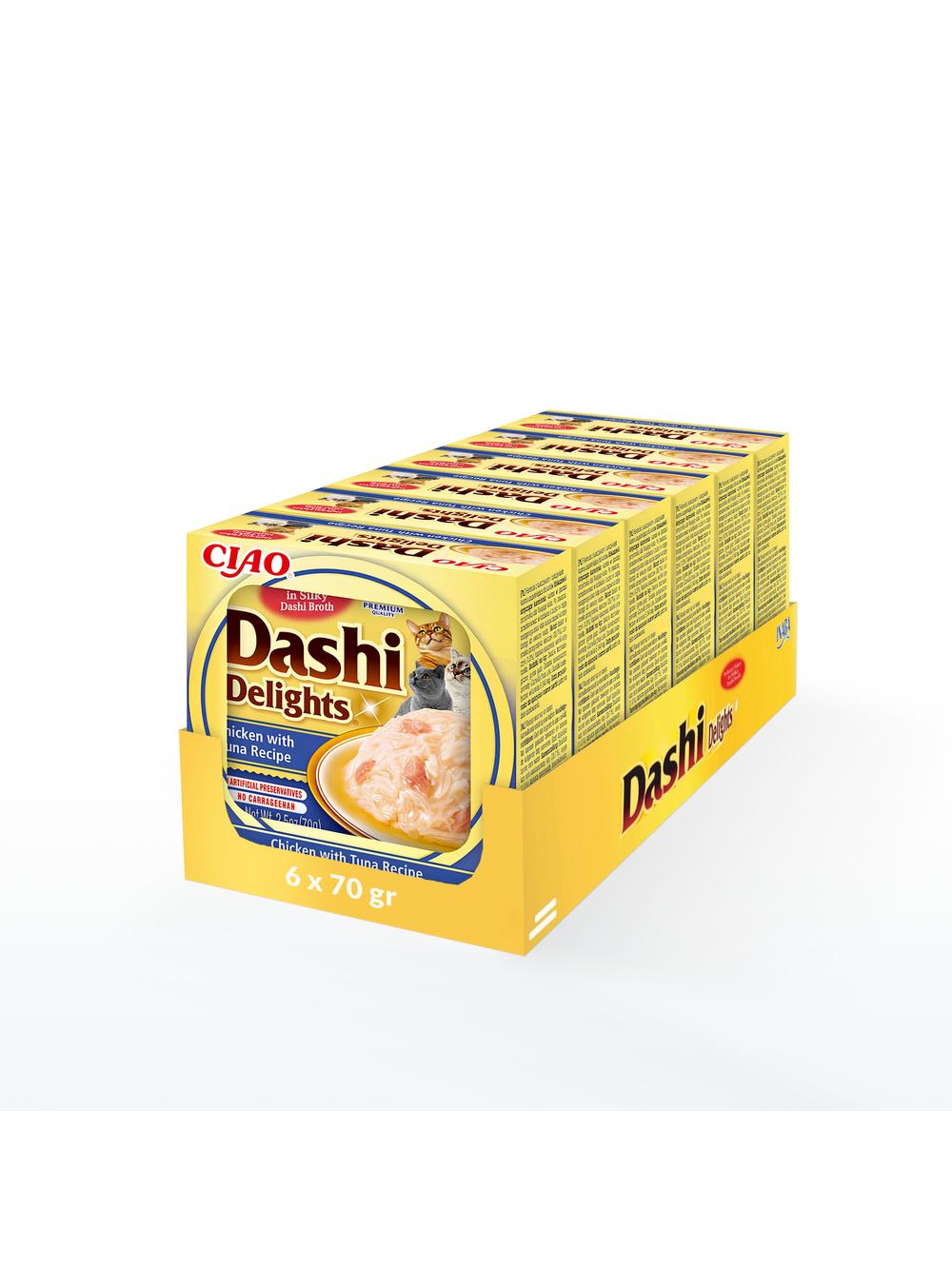 Inaba DASHI uzupełniająca karma dla kota- bulion o smaku kurczaka i tuńczyka  70 g
