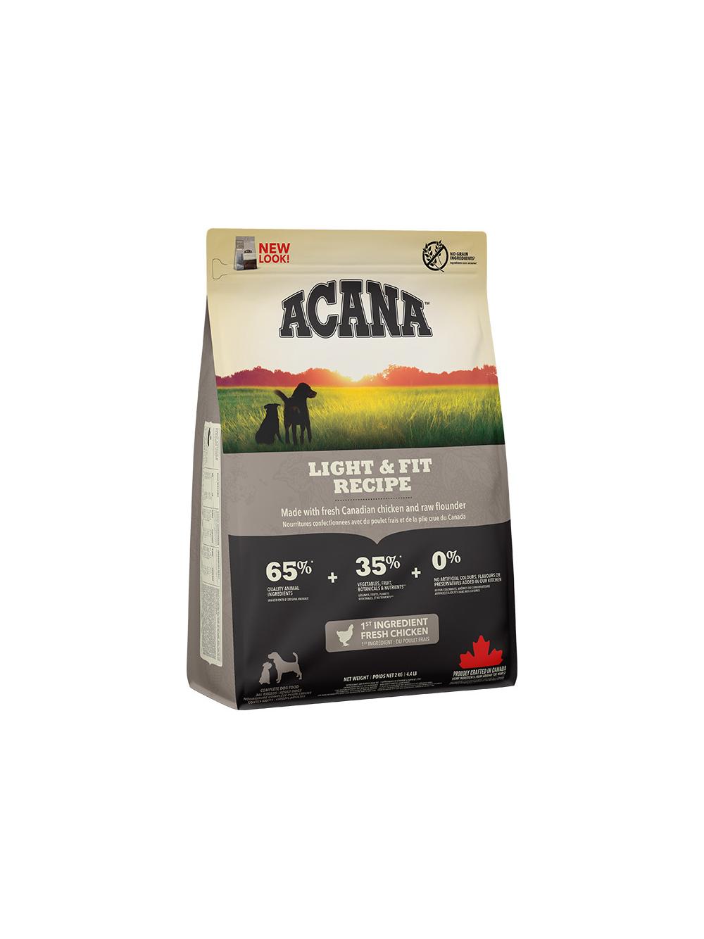 ACANA Light & Fit Dog 2kg + niespodzianka dla psa GRATIS!