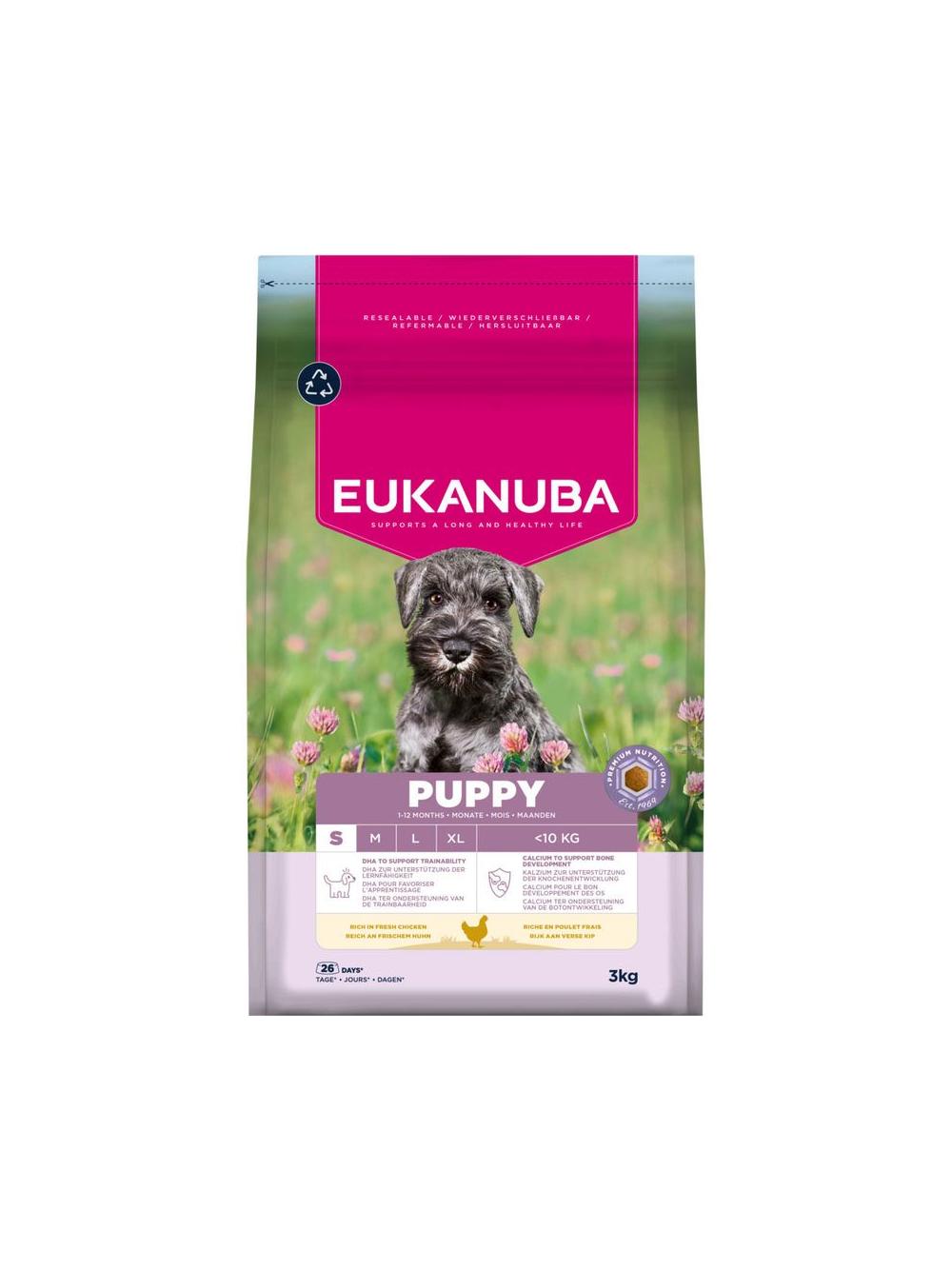 EUKANUBA Growing Puppy Small Breed 3kg chicken