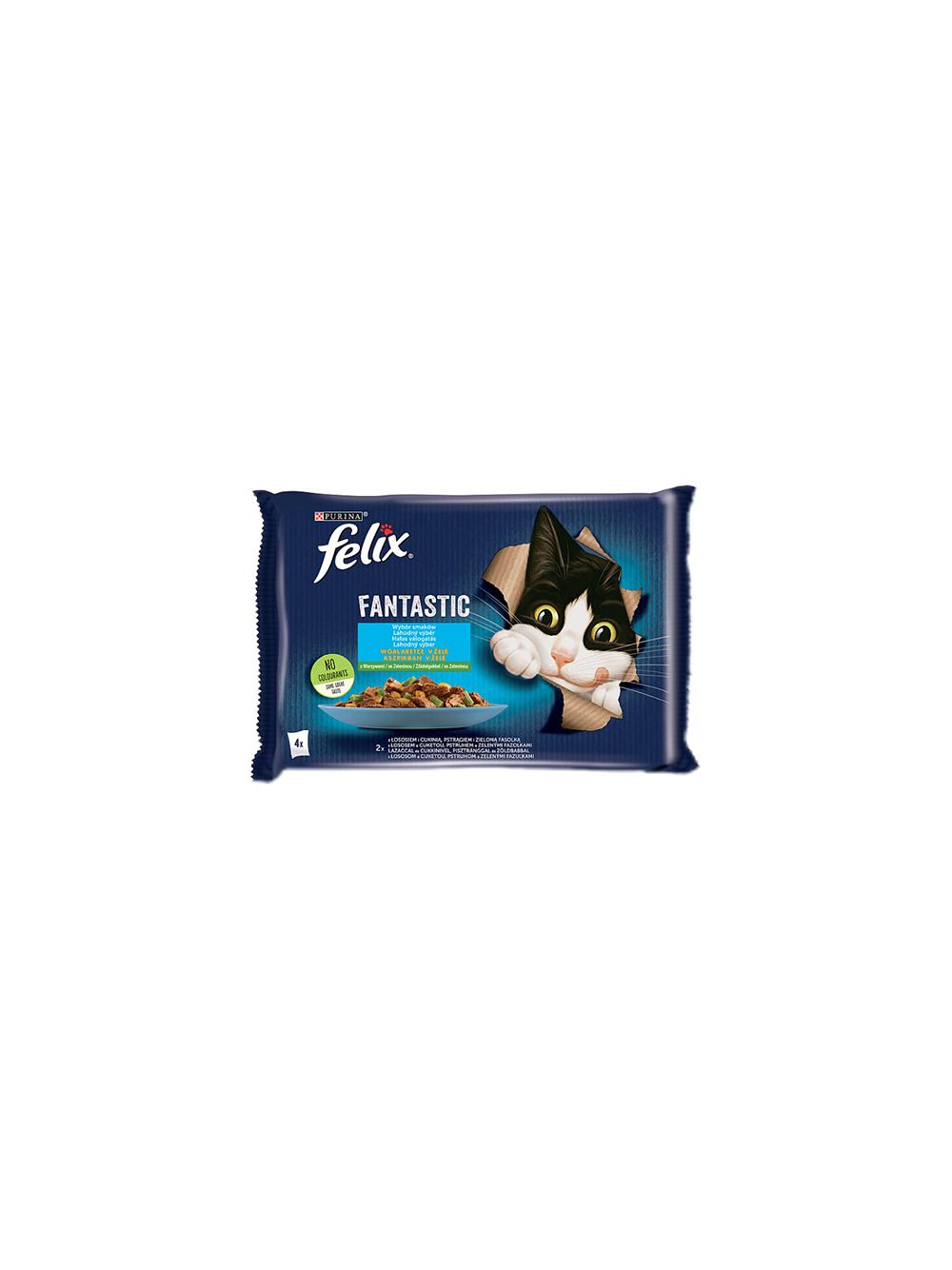FELIX Fantastic Wiejskie Smaki w galaretce z łososiem i pstrągiem  12x(4x85g)