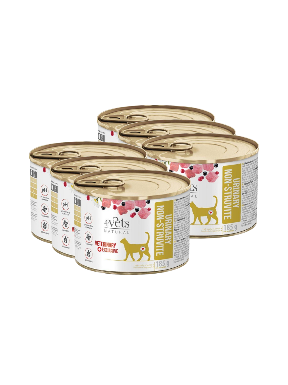 4Vets Cat Urinary Non-struvite 6x185g