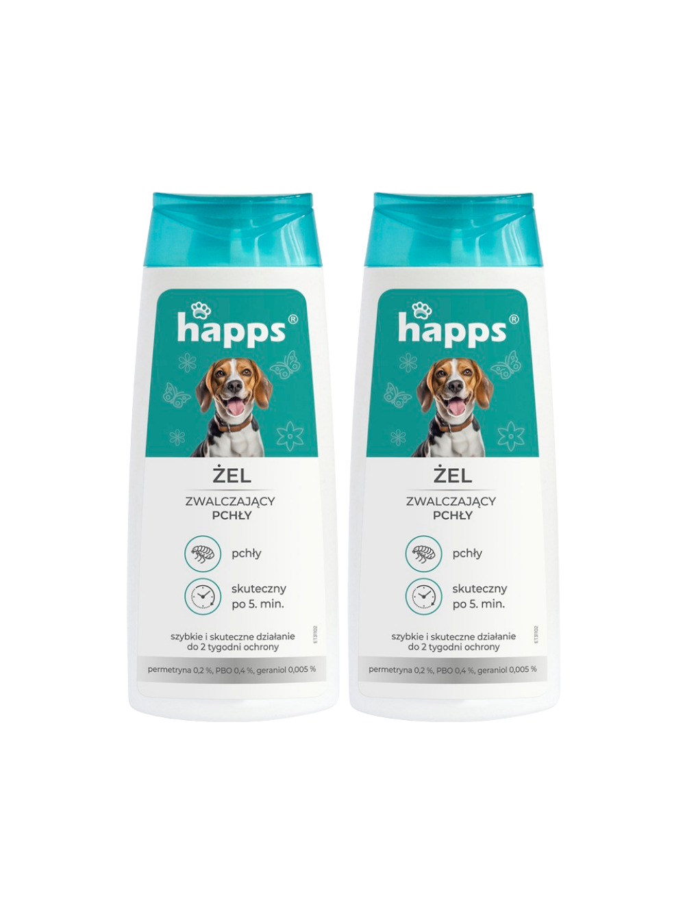 HAPPS - żel zwalczający pchły 150ml (2 opakowania)