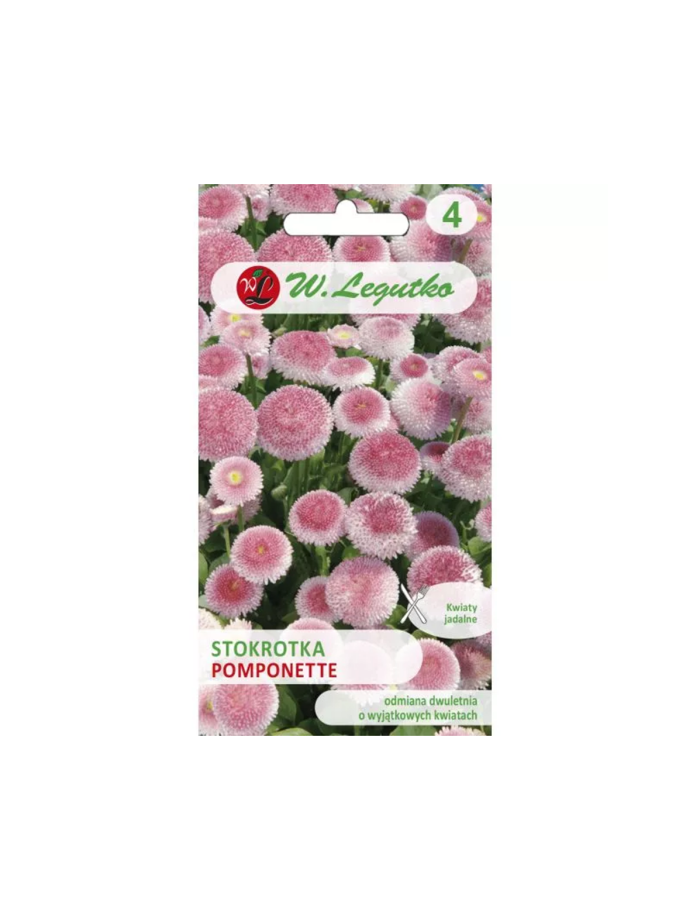 Stokrotka pospolita Pomponette - różowa