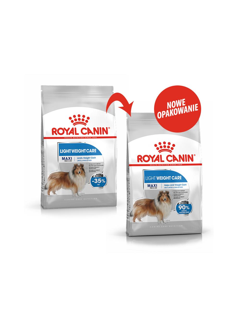 ROYAL CANIN CCN Maxi Light Weight Care 12kg karma sucha dla psów dorosłych, ras dużych z tendencją do nadwagi / Opakowanie uszkodzone (7701) !!!