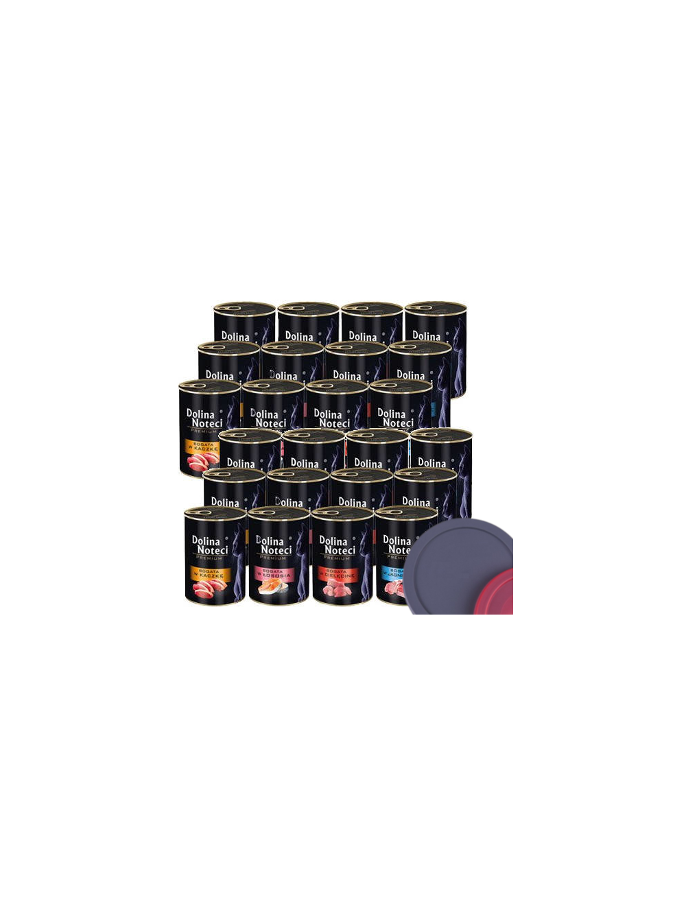 Dolina Noteci Premium dla kota mix smaków 24x400g + 3 pokrywki na puszki