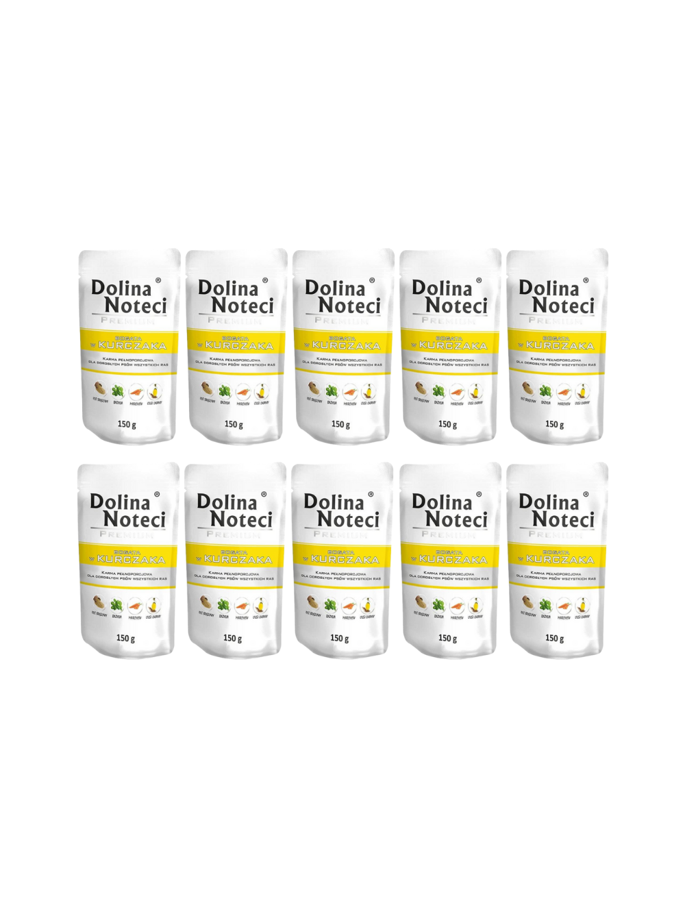 Dolina Noteci PREMIUM bogata w kurczaka 10x150g