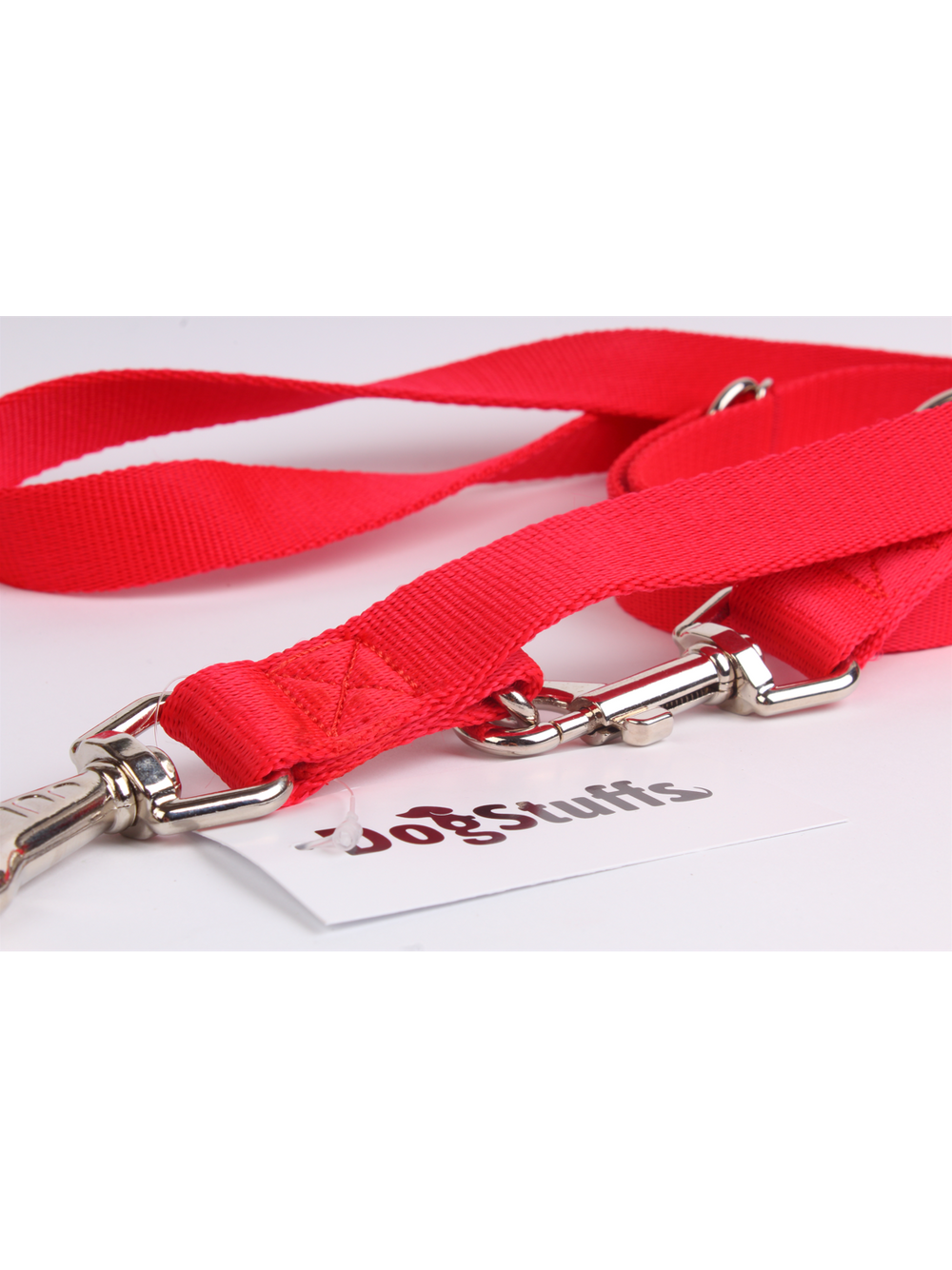 DogStuffs Smycz Regulowana – Czerwona 15mm/220cm
