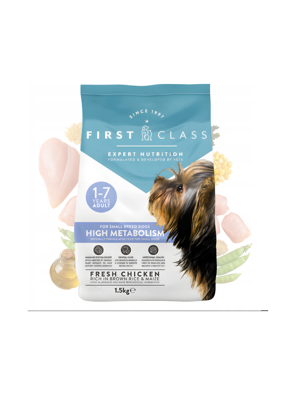 First Class Bezzbożowa Sucha karma dla psów dorosłych małych ras 1,5kg