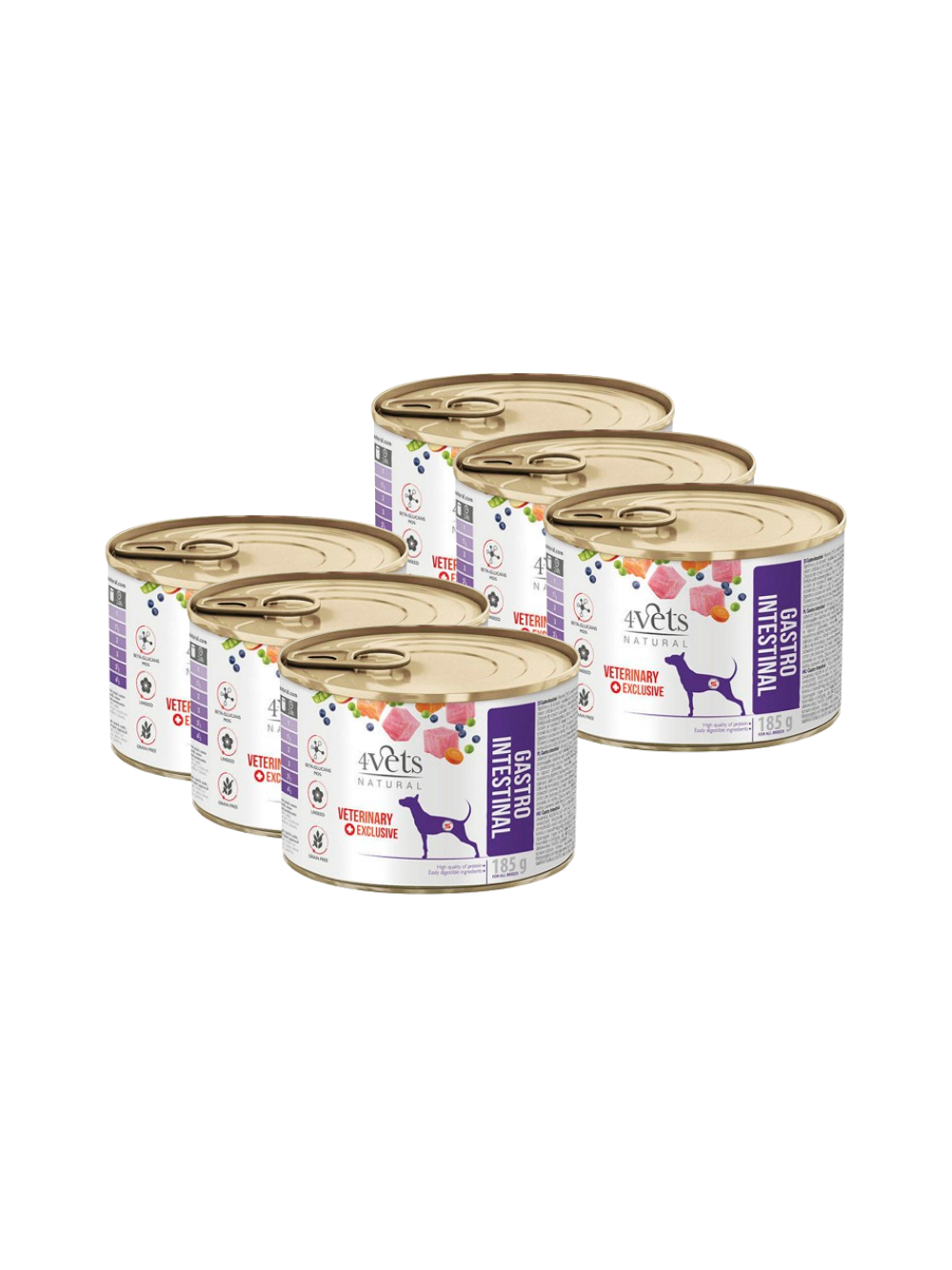 4Vets Dog Gastro Intestinal 6x185g