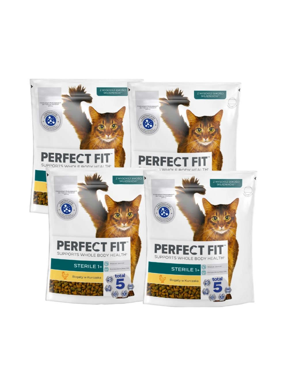 PERFECT FIT (Sterile 1+) 4x750g Bogaty w Kurczaka - sucha karma dla kota po sterylizacji