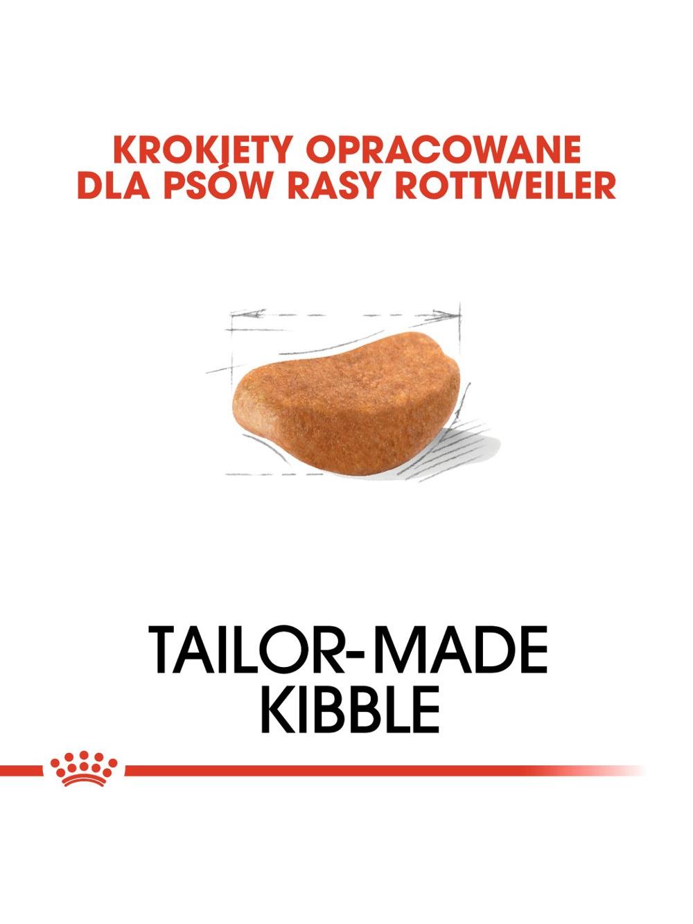 ROYAL CANIN Rottweiler Adult 11kg karma sucha dla psów dorosłych rasy rottweiler / Opakowanie uszkodzone (7004) !!!