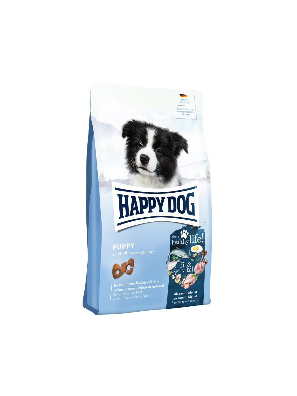 HAPPY DOG Fit&Vital Puppy, sucha karma, dla szczeniąt, 1-6 miesięcy, 10 kg /Opakowanie uszkodzone (5646)