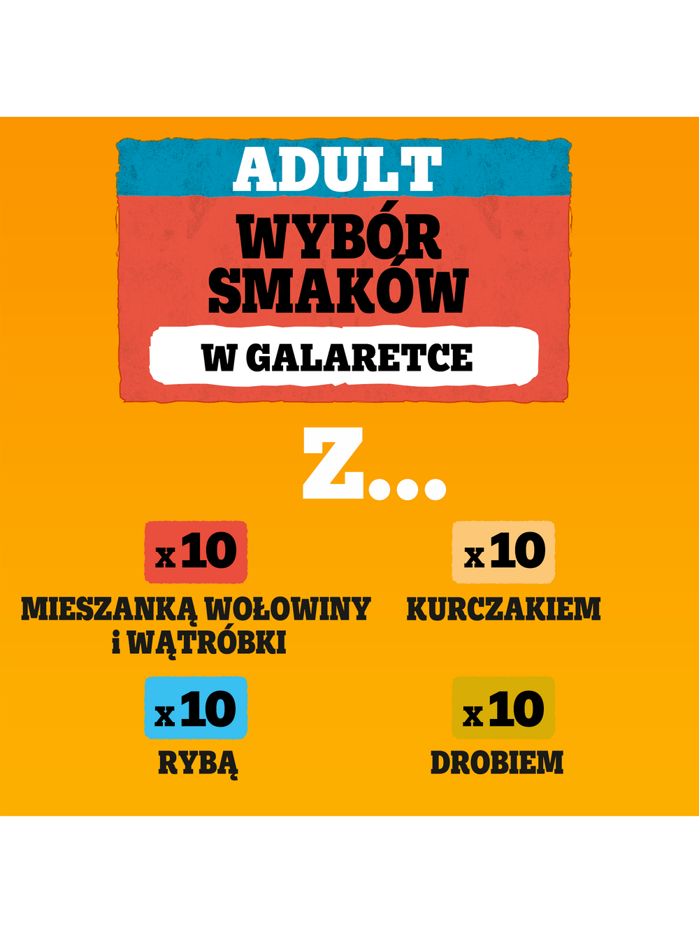 PEDIGREE® Adult Karma mokra dla psów dorosłych, Wybór Smaków w Galaretce, saszetka 80 x 100 g