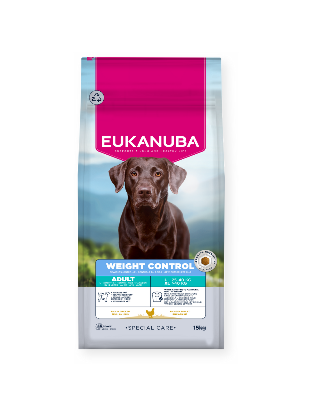EUKANUBA Special Care Weight Control dla dorosłych psów dużych ras wymagających kontrolowania wagi 15 kg