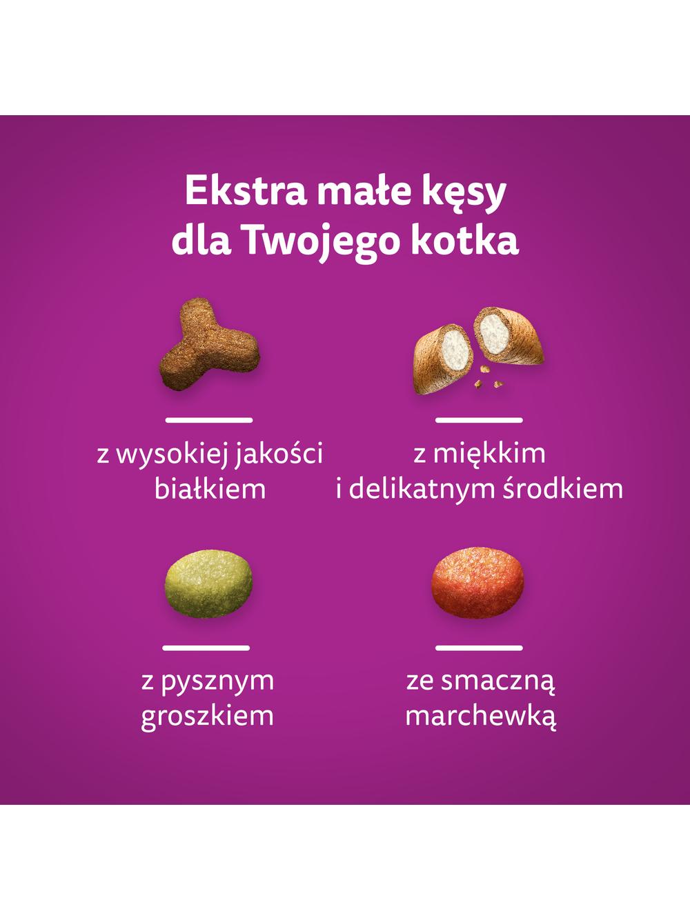 WHISKAS Junior 3x1,4 kg - sucha karma dla dla kociąt, z pysznym kurczakiem