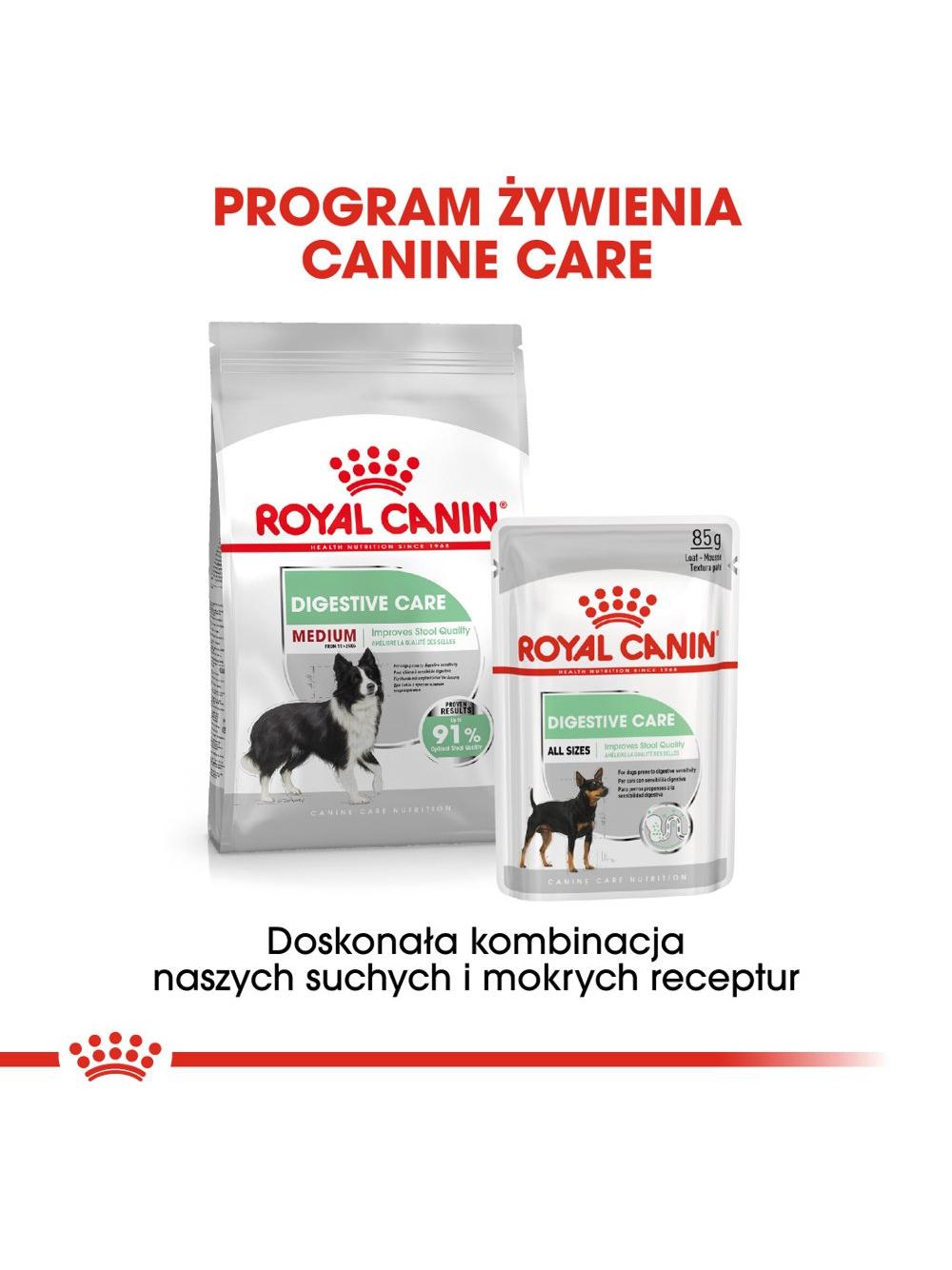ROYAL CANIN CCN Medium Digestive Care 3kg karma sucha dla psów dorosłych, ras średnich o wrażliwym przewodzie pokarmowym + NIESPODZIANKA DLA PSA GRATIS!!