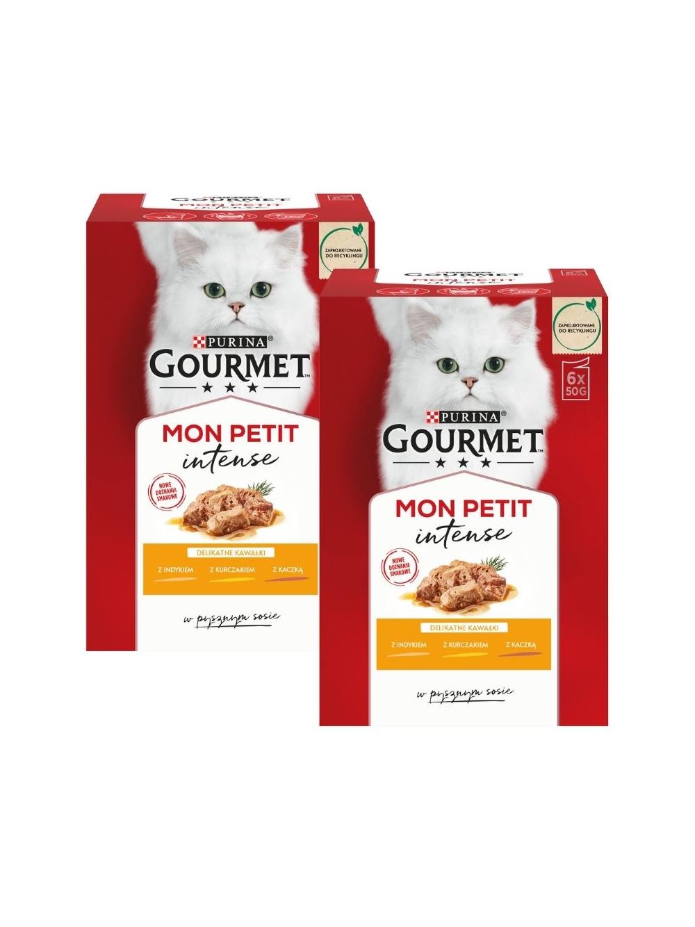 GOURMET mon Petit Pokarm dla kotów - MIX Drobiowy 12x50g