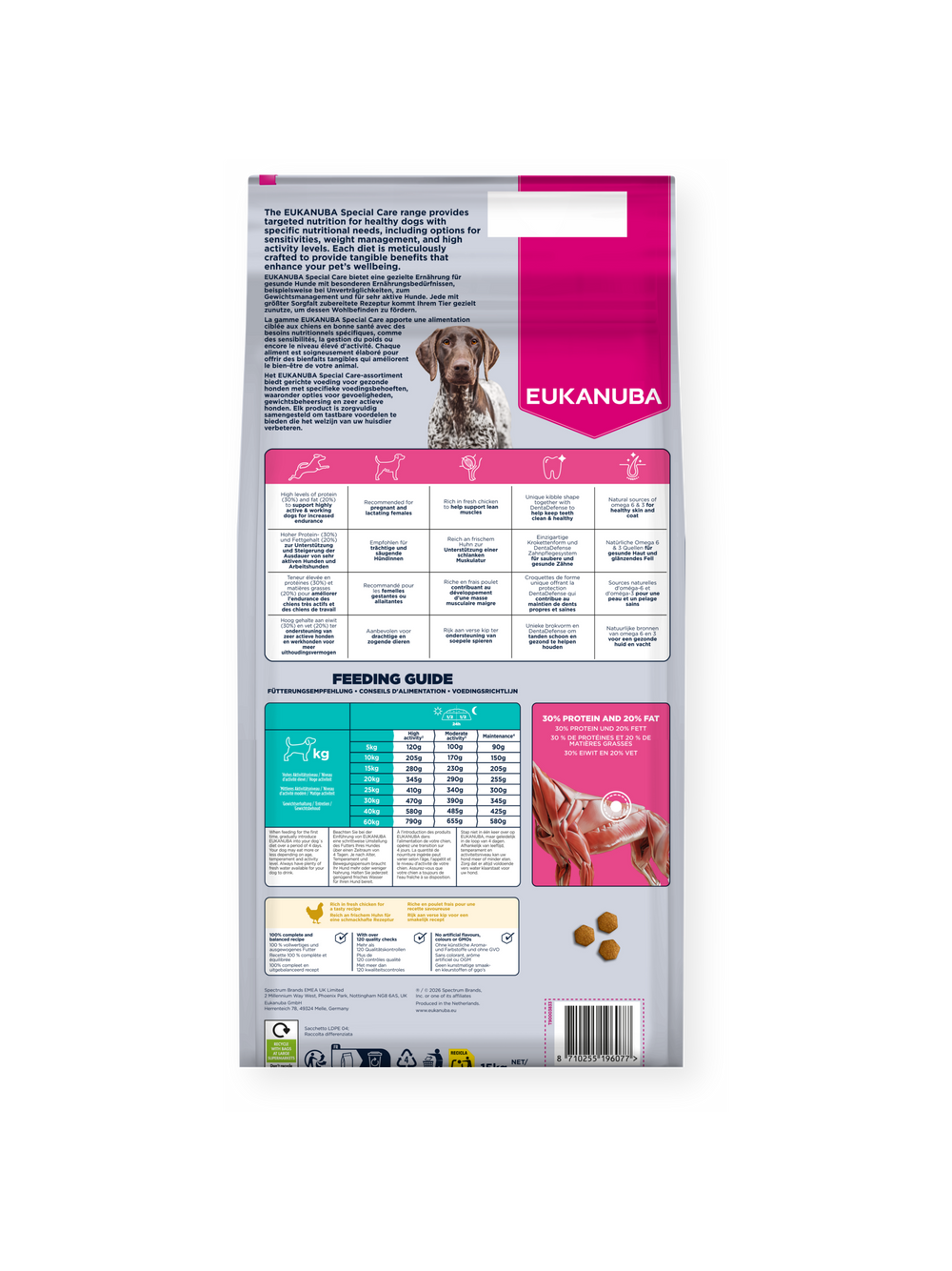 EUKANUBA Special Care Working & Endurance dla dorosłych psów aktywnych i pracujących 15 kg