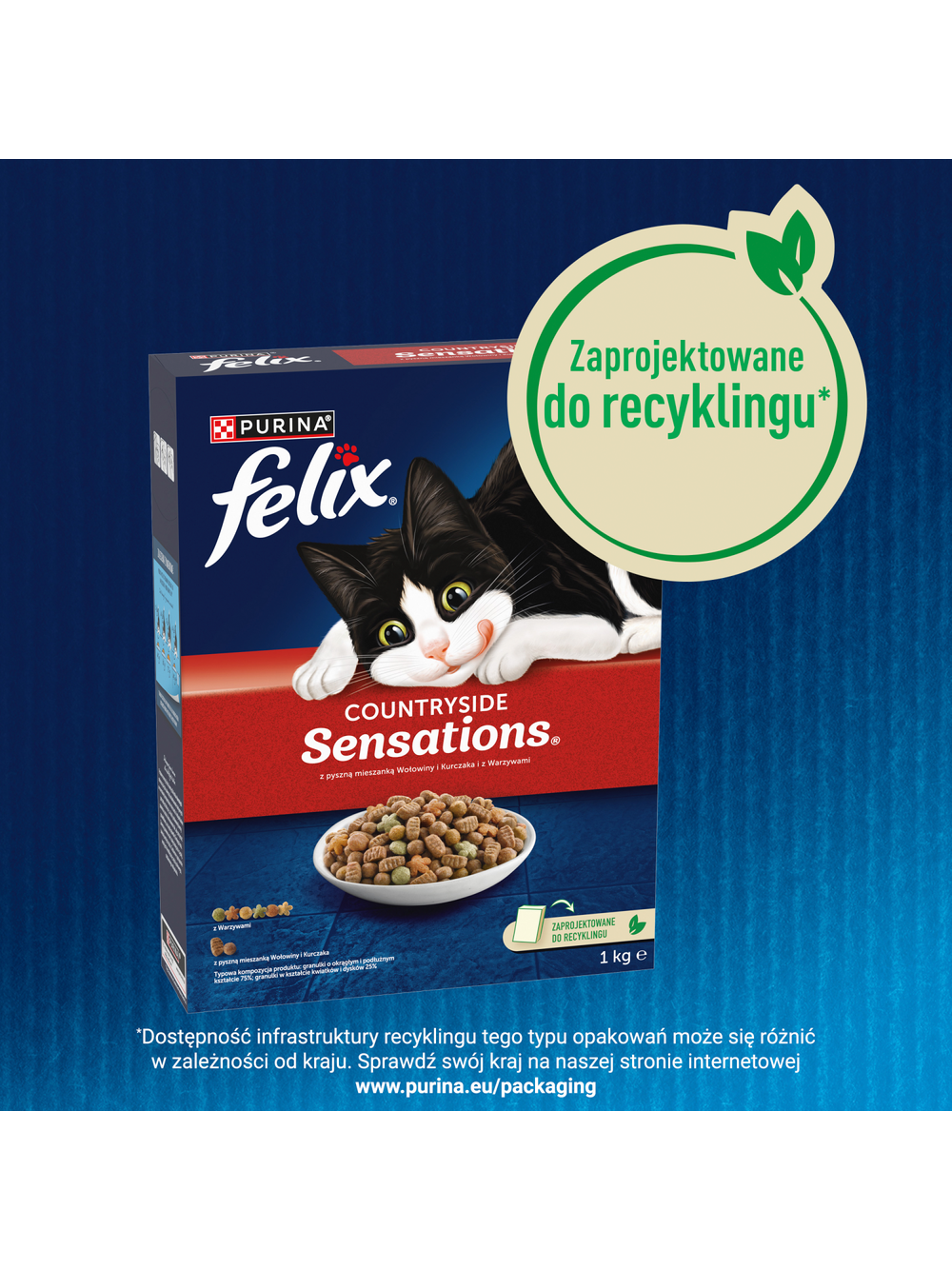 Felix Countryside Sensations z mieszanką wołowiny i kurczaka i z warzywami 1kg