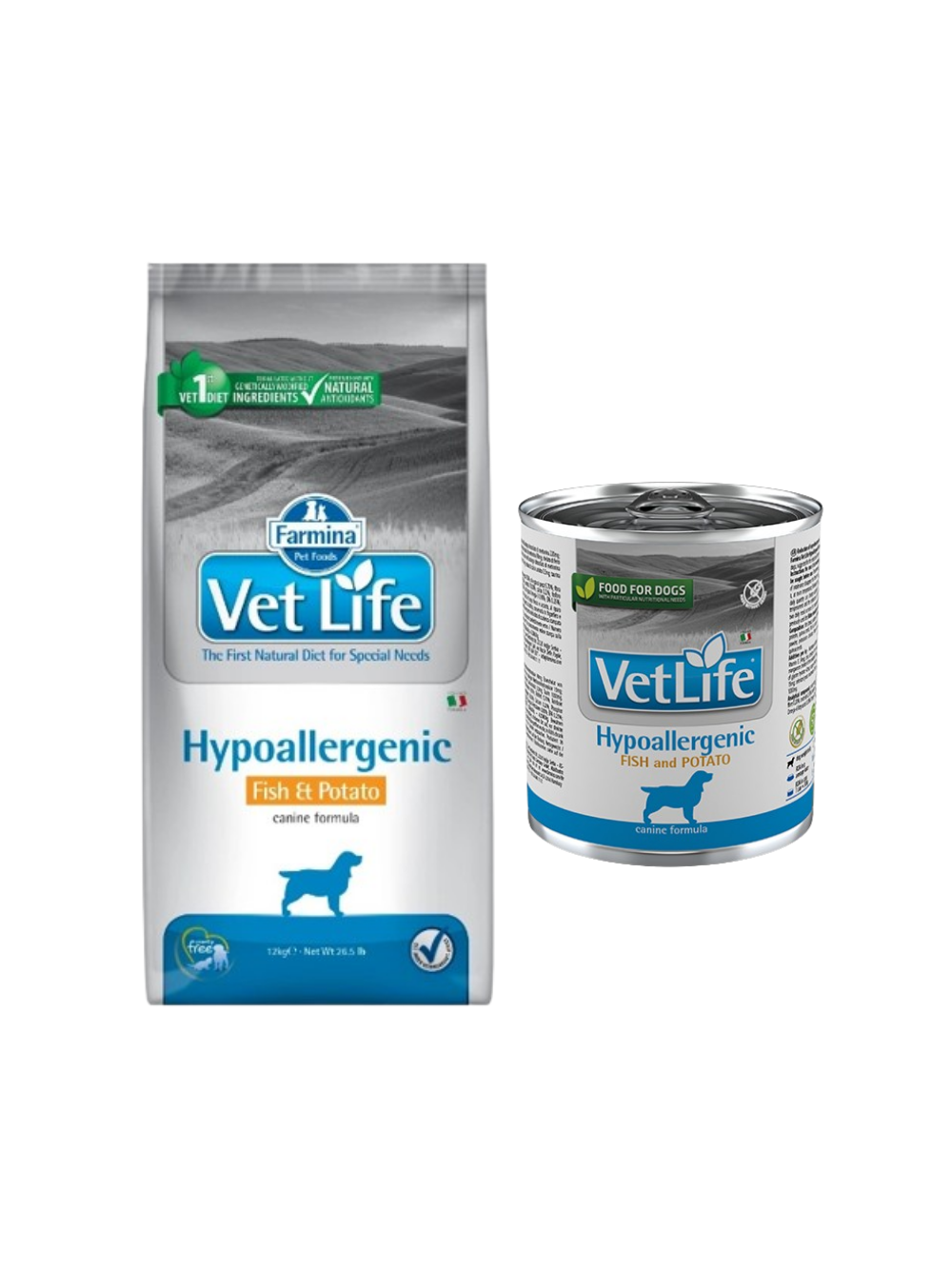 FARMINA Vet Life Dog Hypoallergenic Fish & Potato 12kg + Puszka Hypoallergenic Fish & Potato 300g