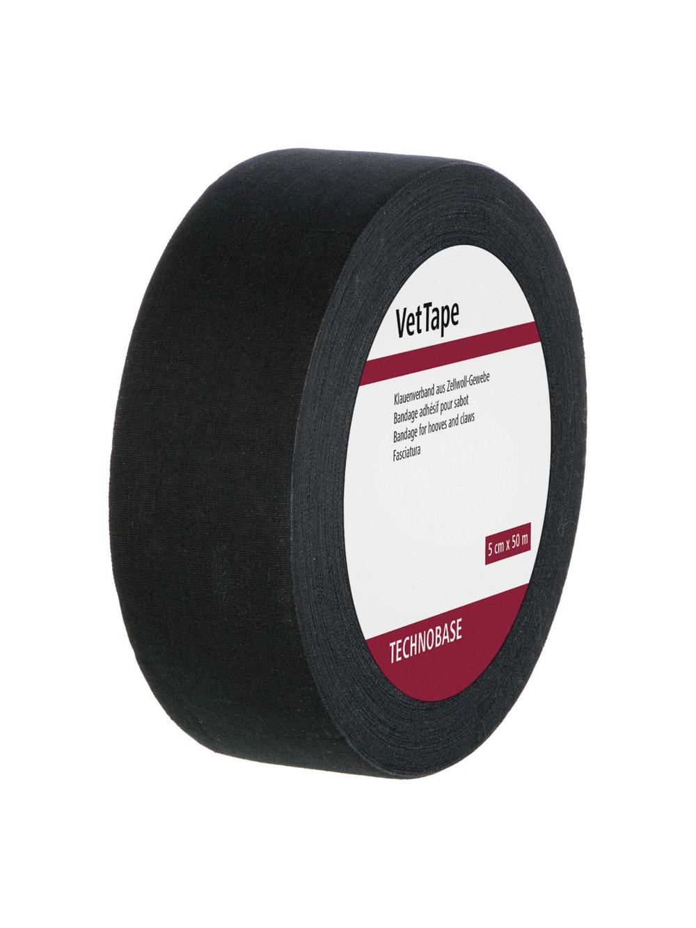 Kerbl Bandaż do racic VetTape, samoprzylepny, 50 m x 50 mm, czarny