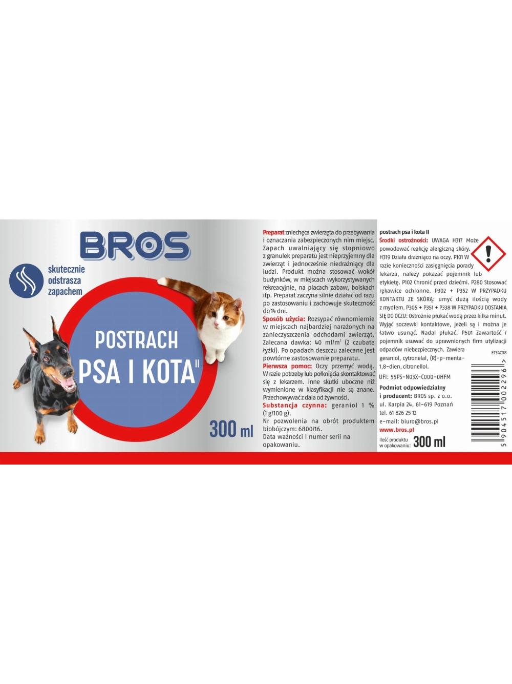 BROS odstraszacz - postrach psa i kota 300ml