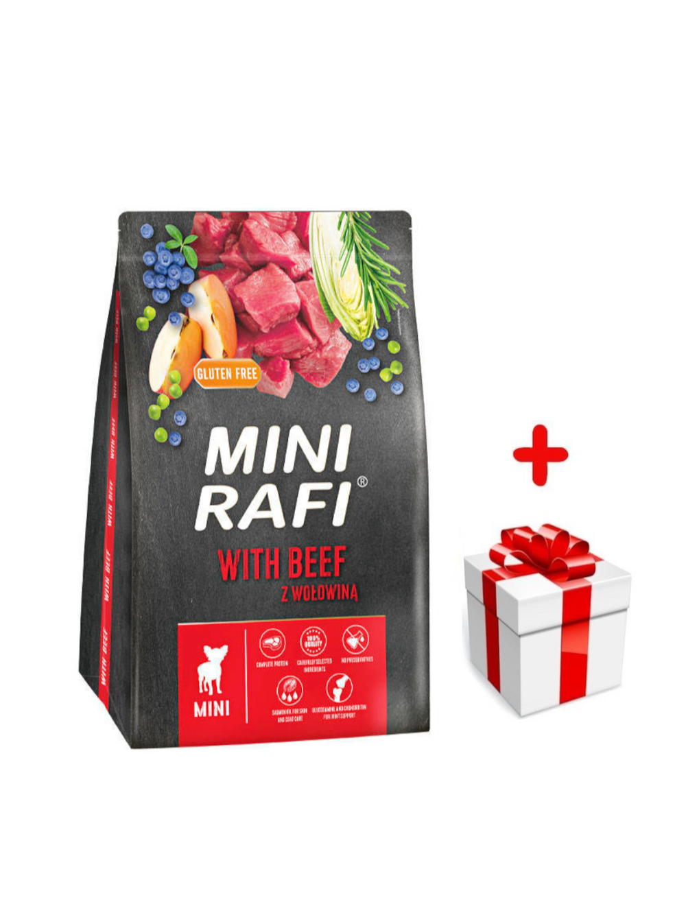 DOLINA NOTECI Rafi Mini  karma sucha dla psa z wołowiną 3kg + niespodzianka dla psa GRATIS!
