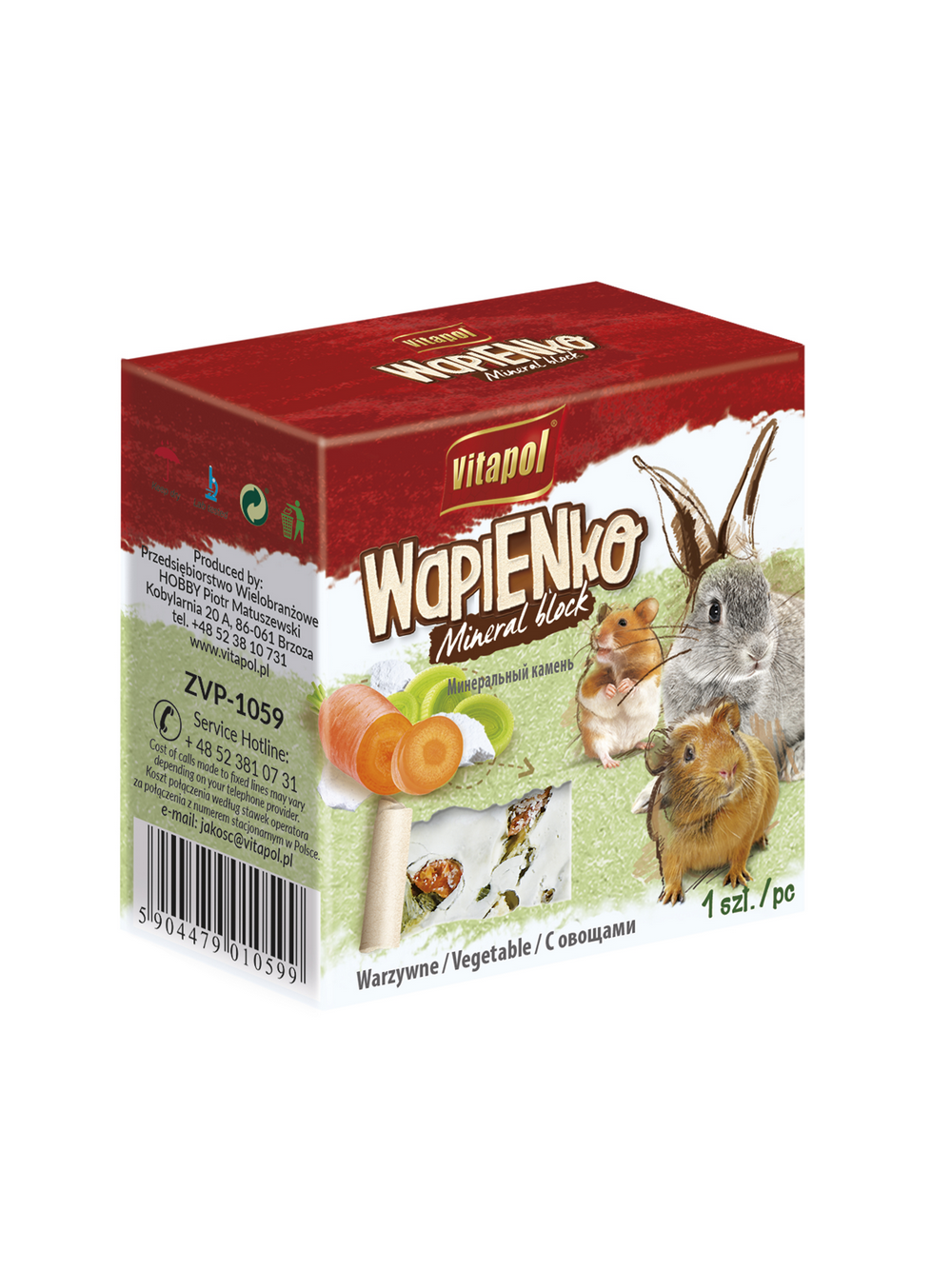 VITAPOL Wapienko dla gryzoni warzywne 40g