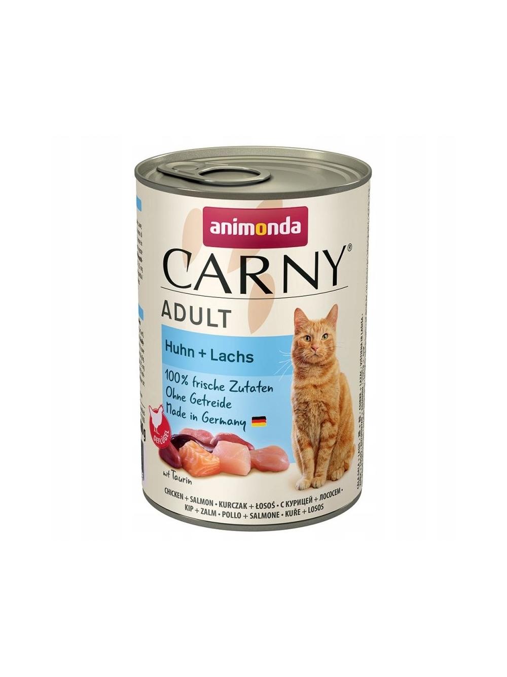 ANIMONDA Cat Carny Adult smak: kurczak i łosoś 12x400g