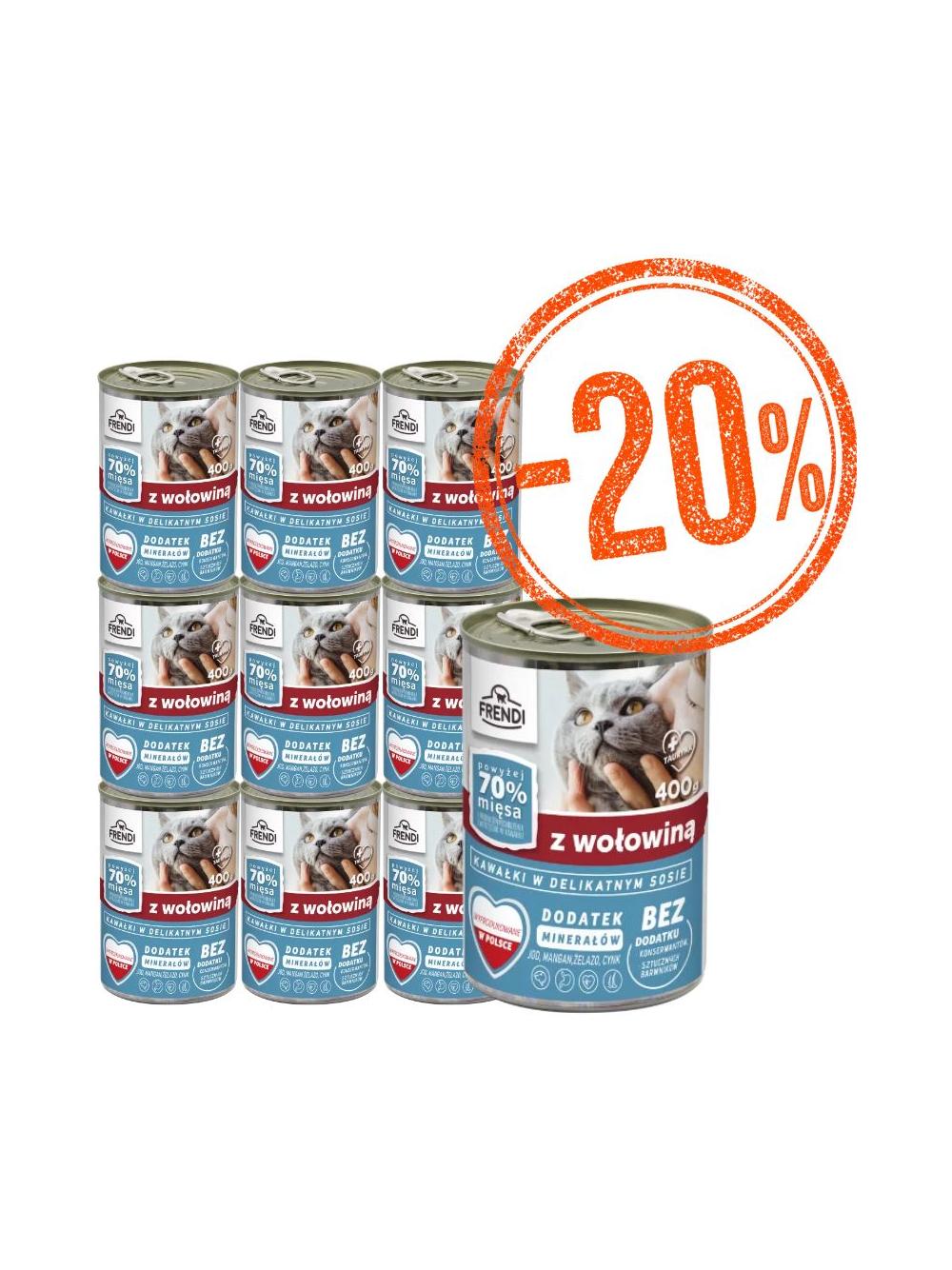 Frendi kawałki w delikatnym sosie z wołowiną 10x400g