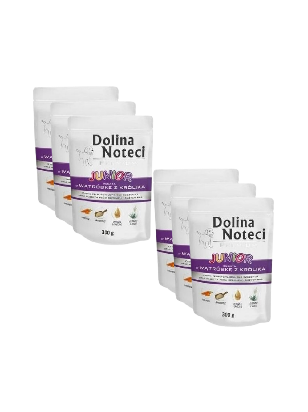 Dolina Noteci PREMIUM Junior bogata w wątróbkę z królika 6 x 300g
