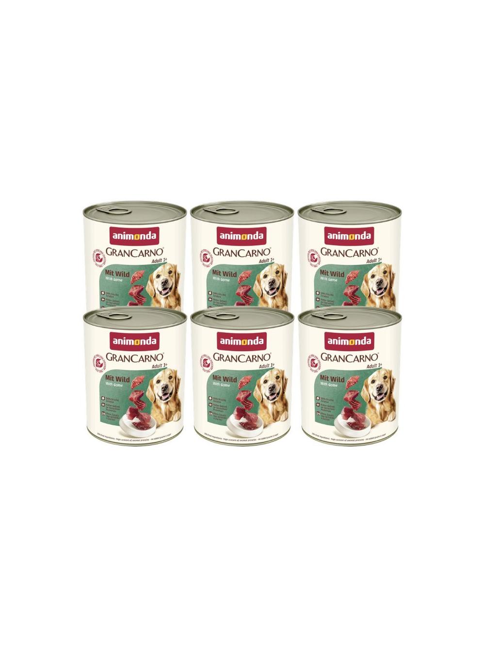 ANIMONDA GranCarno Adult Dog smak: Dziczyzna 6x800g
