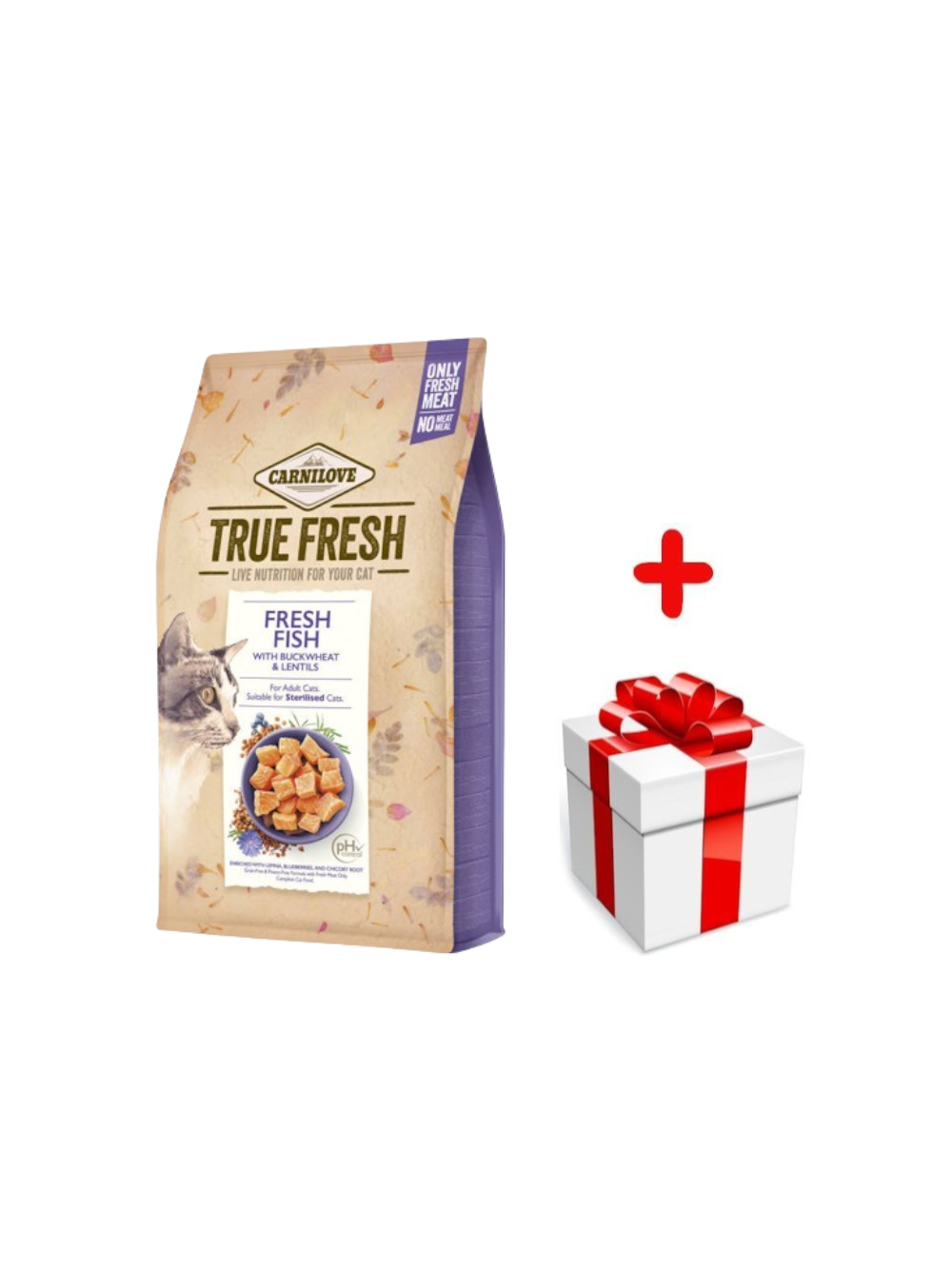 CARNILOVE True Fresh Cat Fish 4,8kg + niespodzianka dla kota GRATIS!