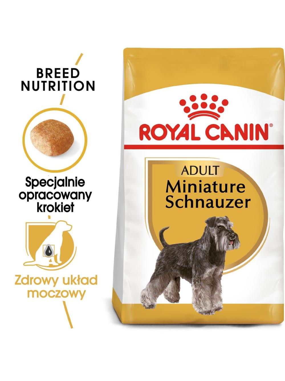 ROYAL CANIN Miniature Schnauzer Adult 3kg karma sucha dla psów dorosłych rasy schnauzer miniaturowy