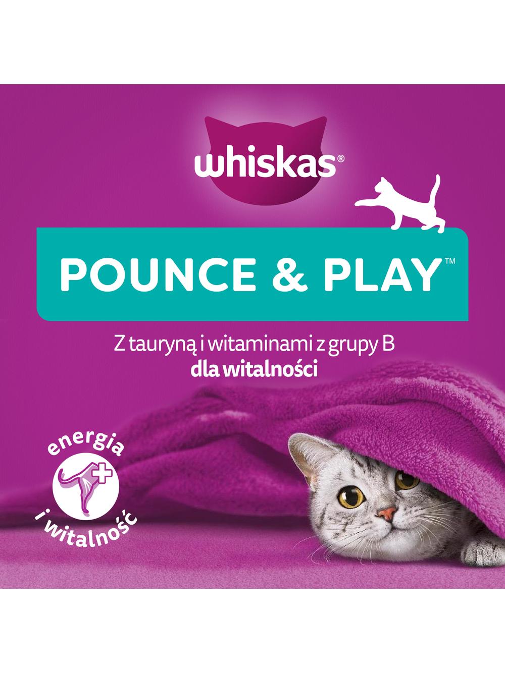 WHISKAS Energia i Witalność 8x45g - przysmak dla kota, z kurczakiem