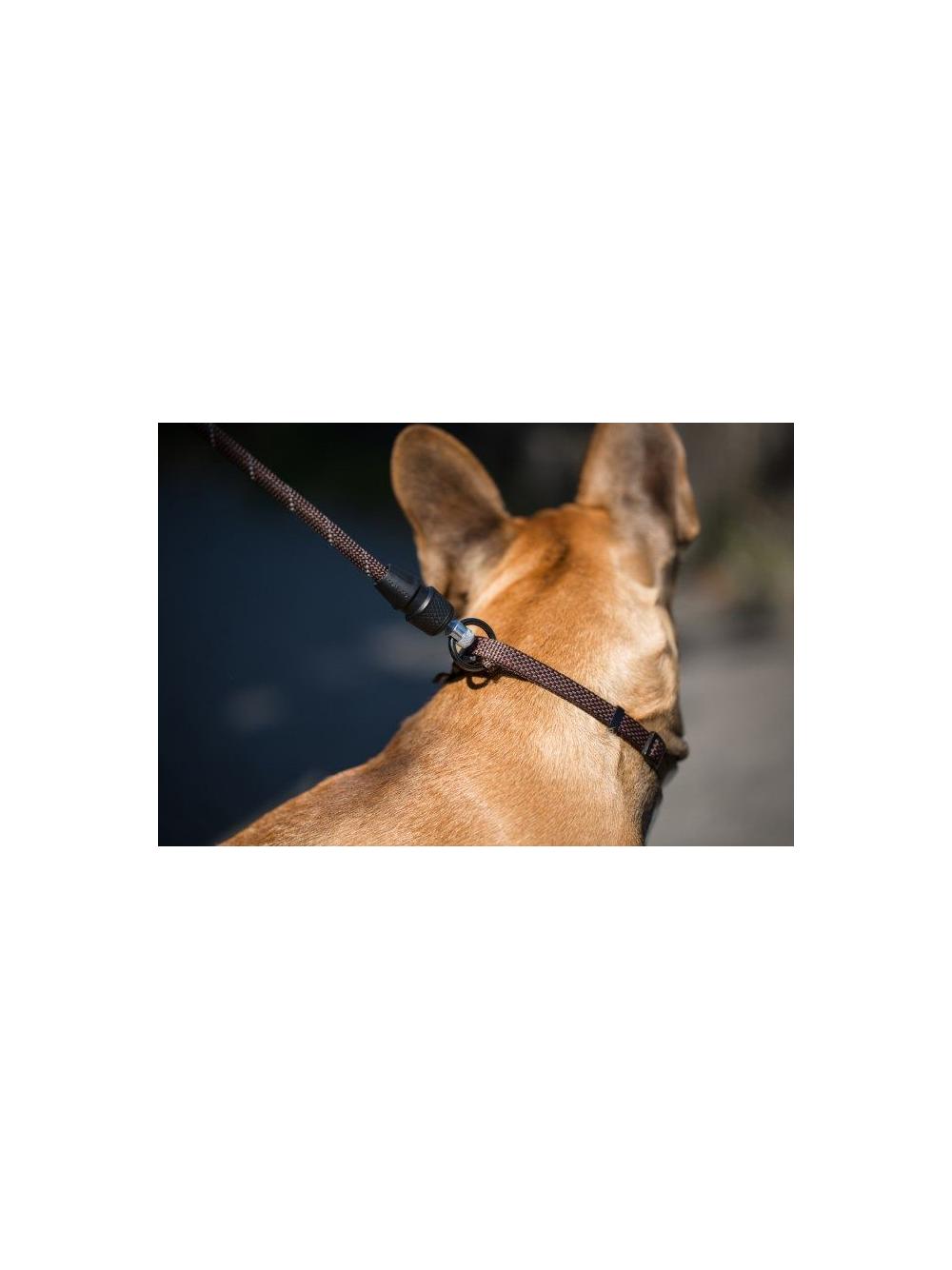 KERBL Smycz sznurkowa GoLeyGo, z Adapterem,czarna, 8mm x 140-200cm,S,max.15kg