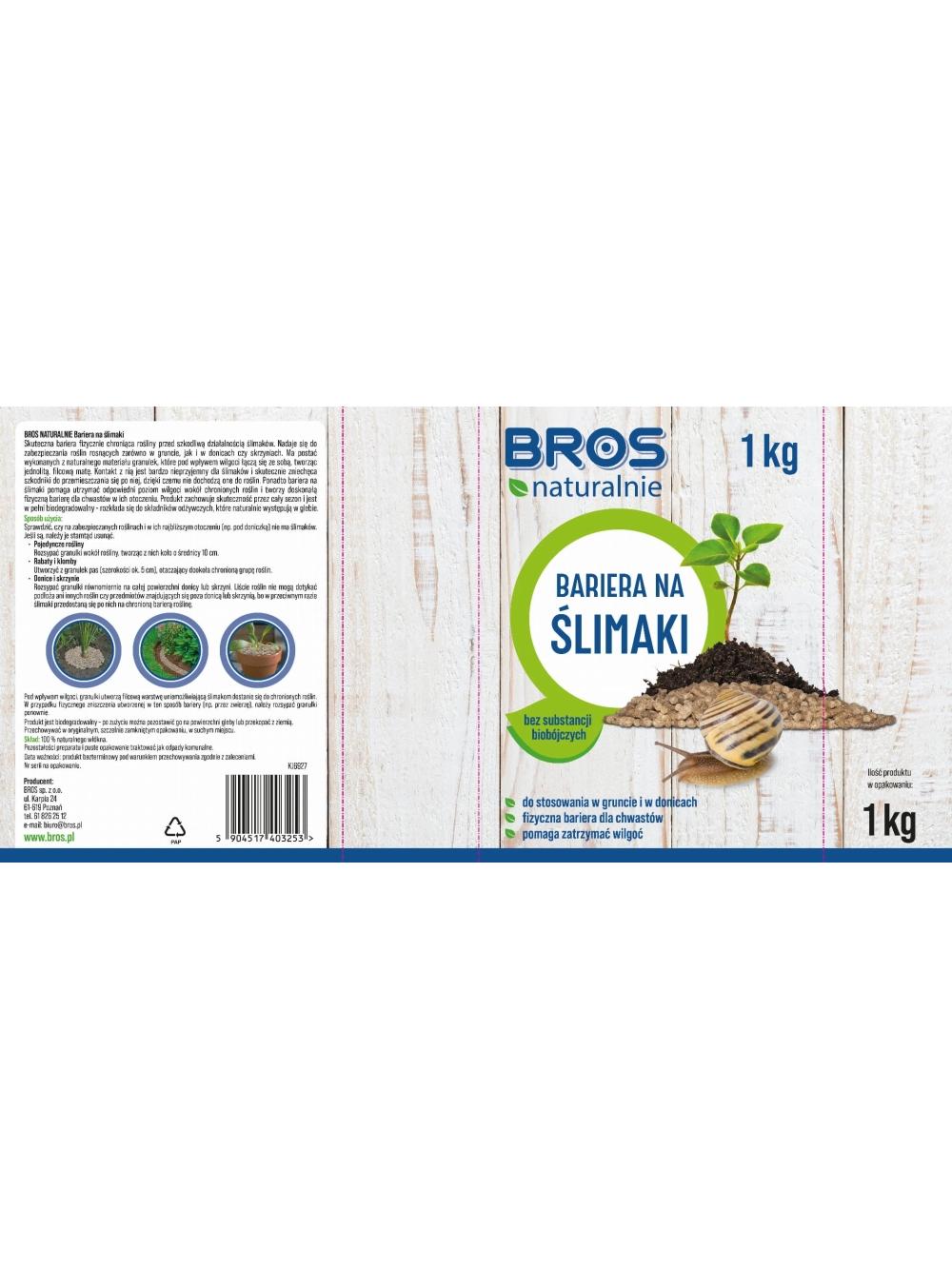 BROS Naturalnie Bariera na ślimaki 1 kg