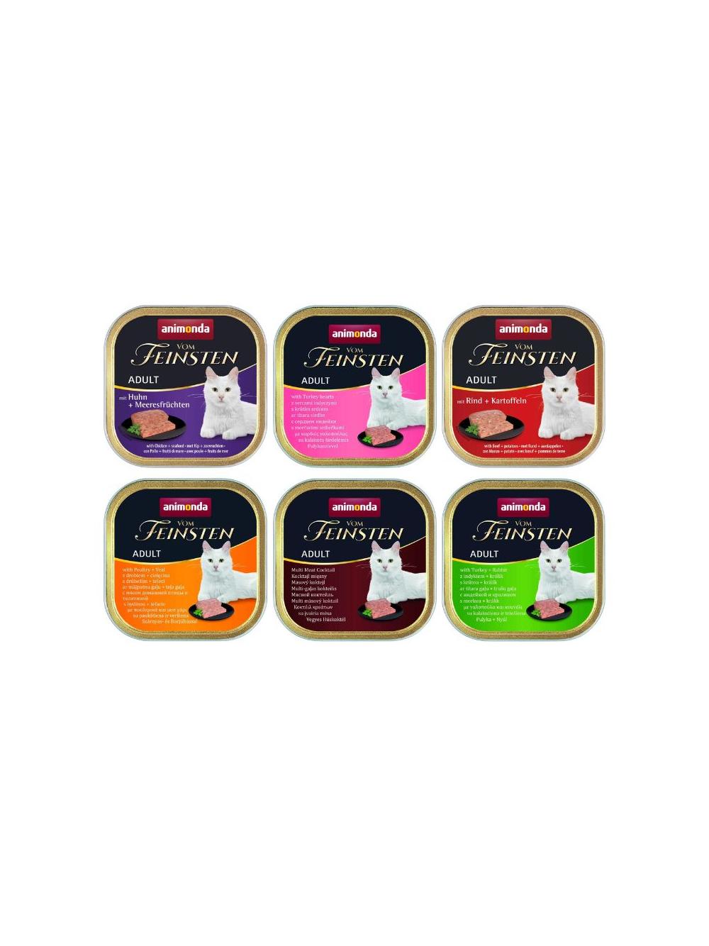 ANIMONDA Vom Feinsten Adult Cat MIX Smaków 30 x 100g