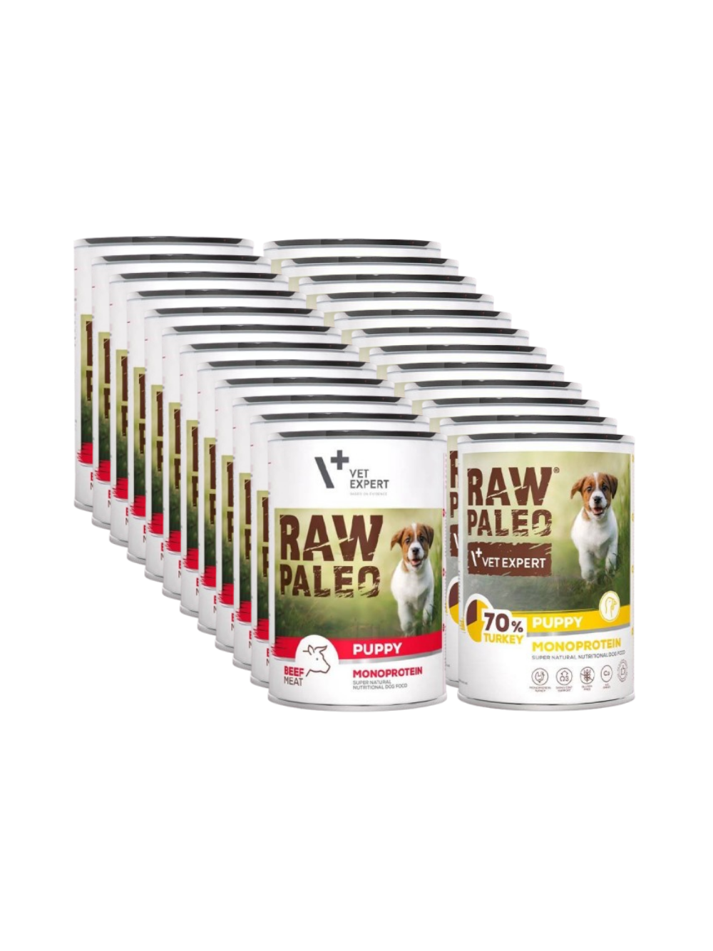 Vetexpert Raw Paleo Puppy Mix Smaków  24x400g