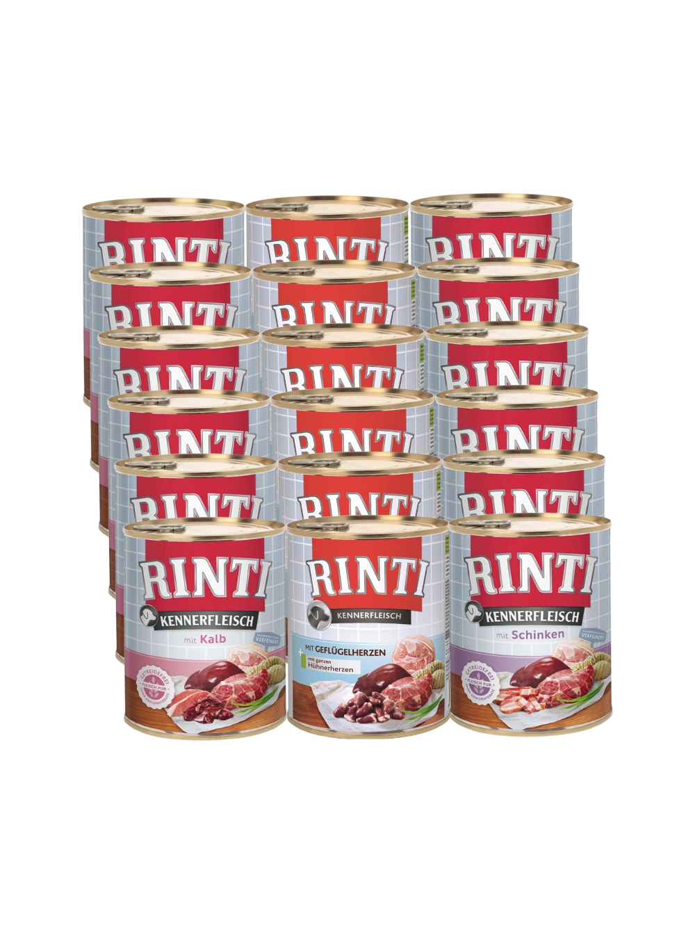 Rinti Kennerfleisch karma mokra dla psa Mix Smaków 18x800g