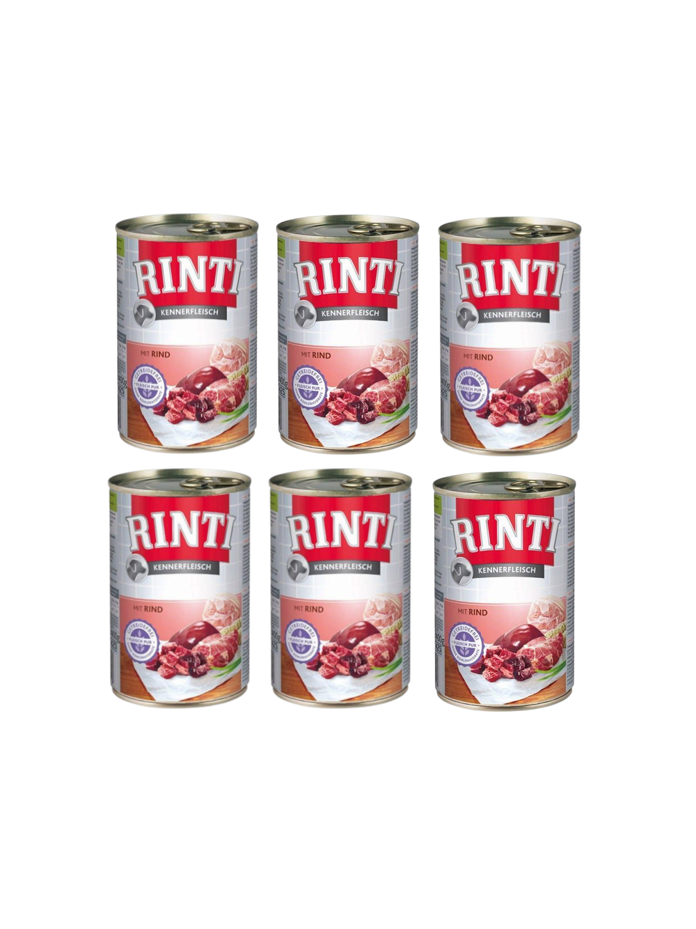 Rinti Kennerfleisch Rind karma mokra dla psa - wołowina 24x400g